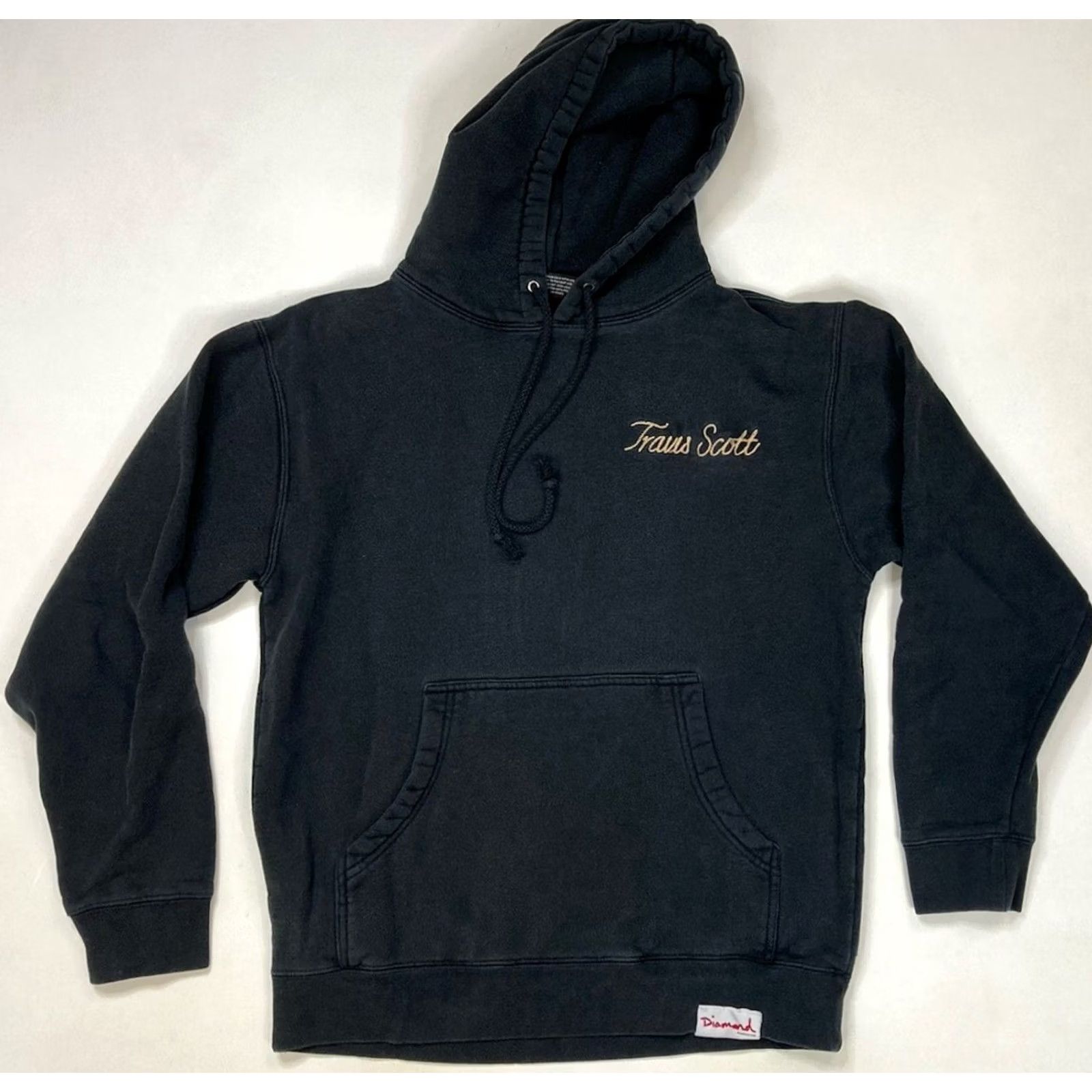 Diamond Supply Co. VINTAGE Diamond Supply Travis Scott Hoodie Men Small Black Pullover Shirt Hooded Graphic Print Pockets Logo 90s Hip Hop Music Size US S / EU 44-46 / 1 - 4 Thumbnail