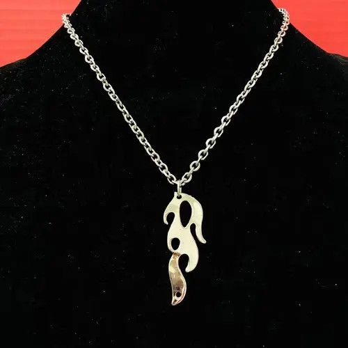 Other Chunky Flames Necklace Flame Choker Stainless steel Chains Size ONE SIZE - 1 Thumbnail