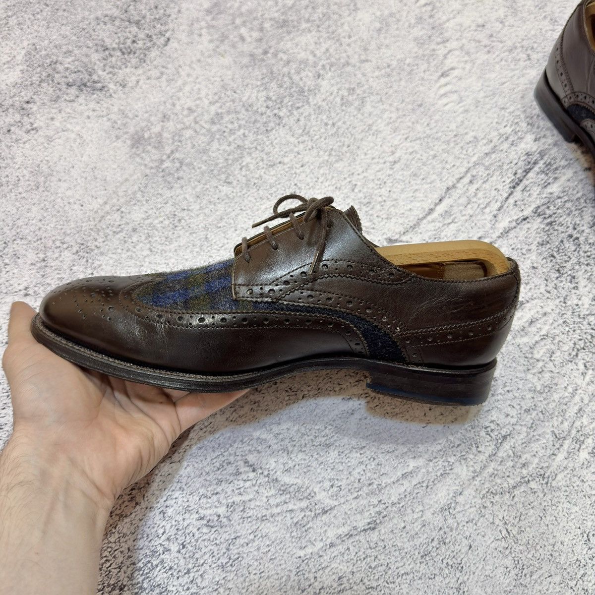 Abraham Moon & Sons × Handmade × Tommy Hilfiger Tommy Hilfiger&Abraham Moon Astor 1A Leather Tweed Brogues Size US 9 / EU 42 - 7 Thumbnail