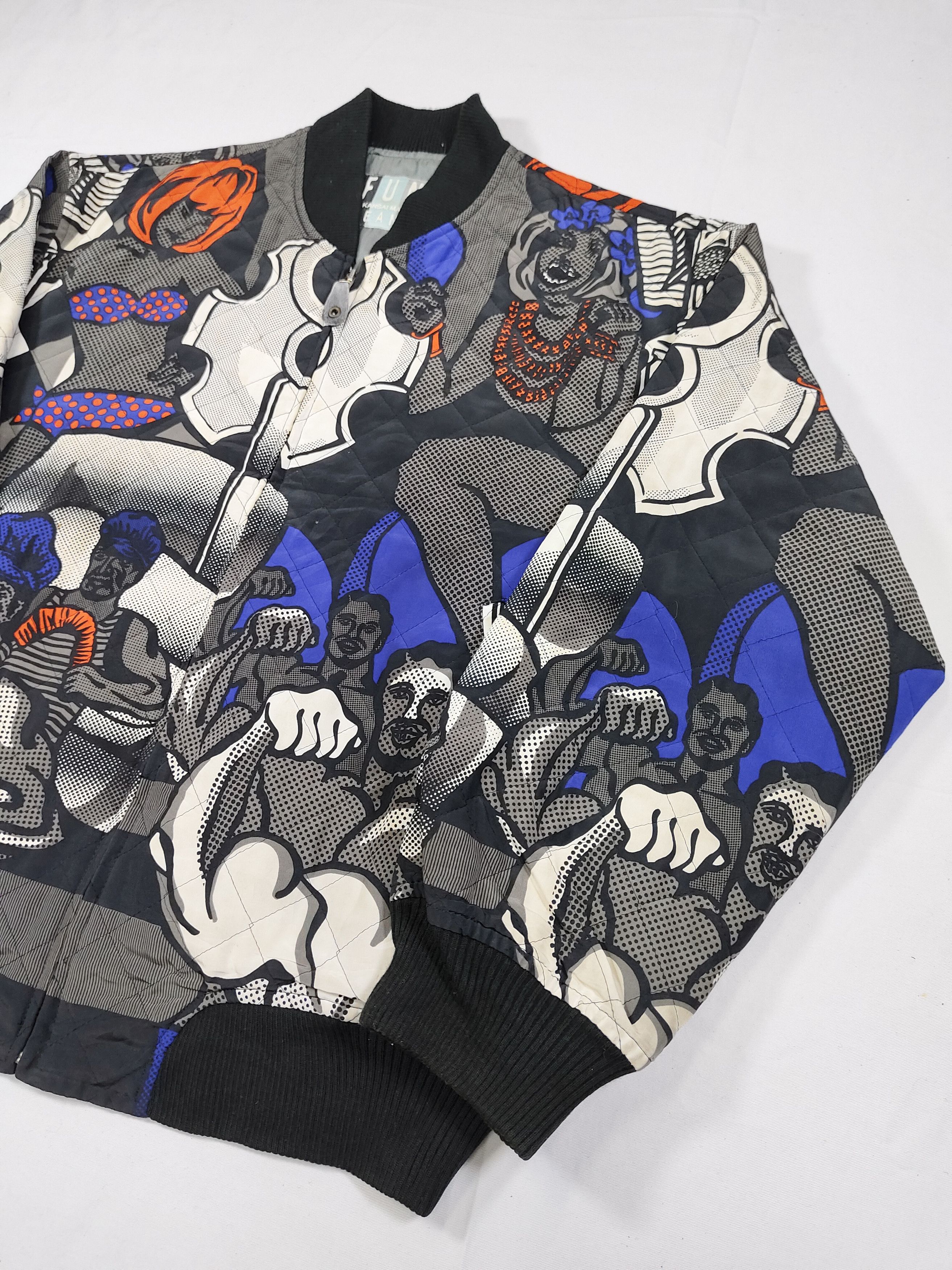 Kansai Yamamoto 90s Kansai FUN- Archive Over Print Pop Art Bomber Jacket Size US L / EU 52-54 / 3 - 3 Thumbnail