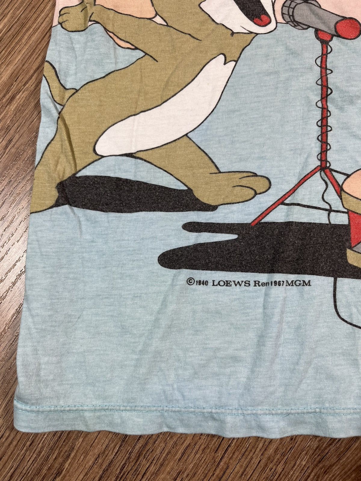 Vintage Vintage T Shirt Amoroso 70s Tom And Jerry Retro 1940 1967 Size L / US 10 / IT 46 - 8 Thumbnail