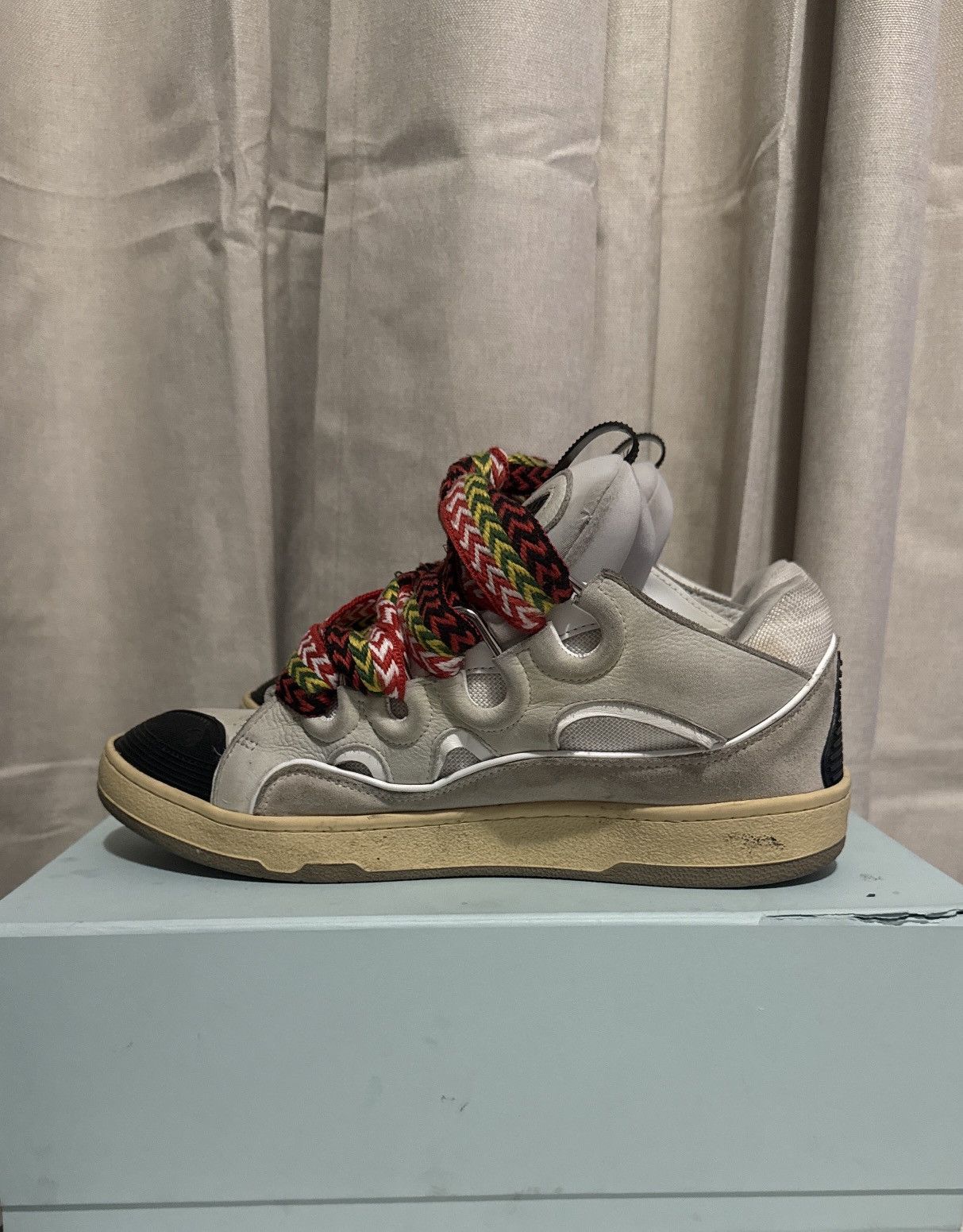 Lanvin Lanvin White & Gray Sneaker Size US 13 / EU 46 - 2 Thumbnail