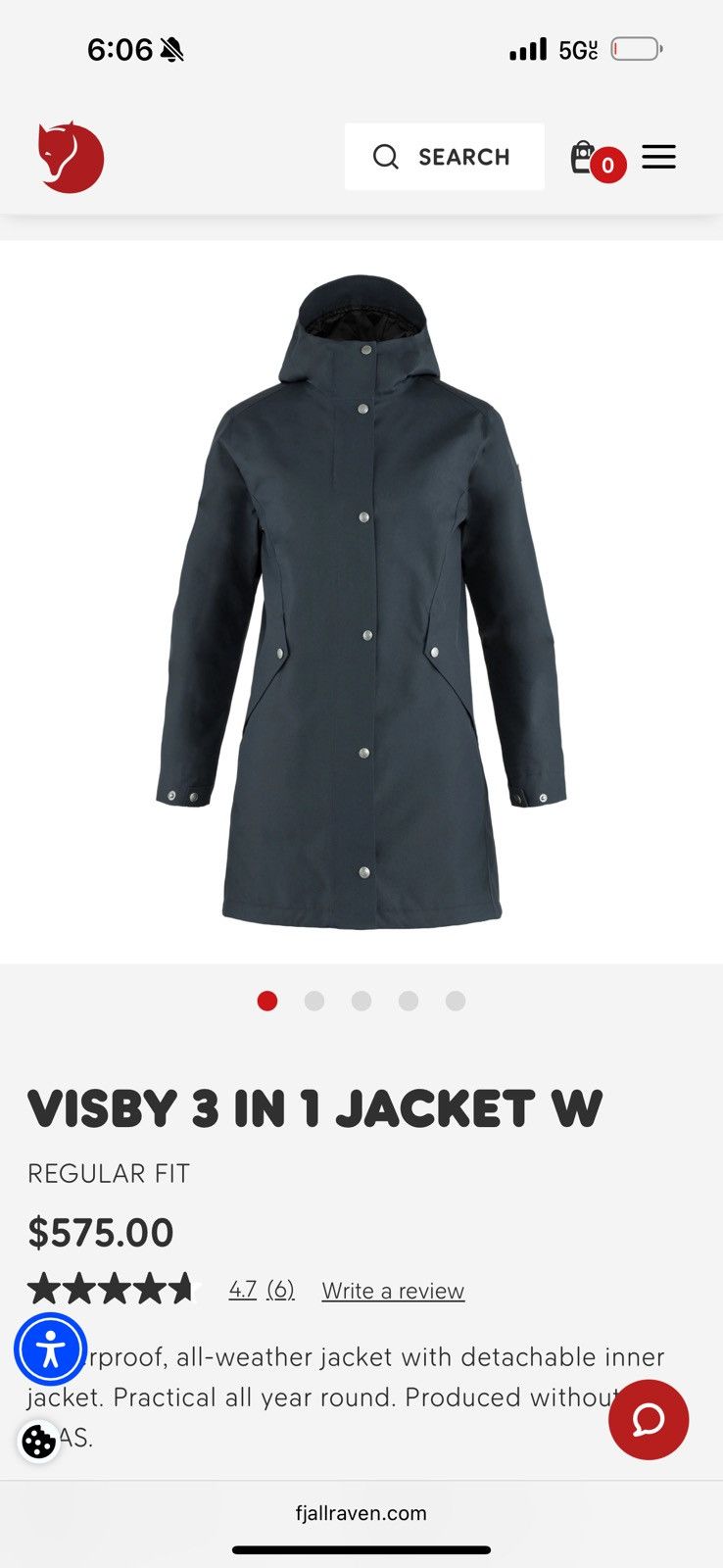 Fjallraven Fjall Raven Visby 3 in 1 jacket Size XS / US 0-2 / IT 36-38 - 1 Thumbnail