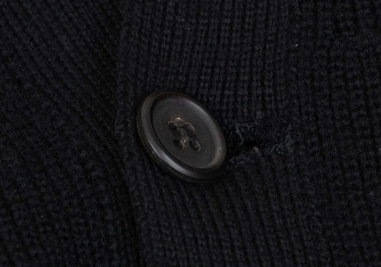 Jean Paul Gaultier Wool Knit Cardigan in Black, Size L Size US L / EU 52-54 / 3 - 3 Thumbnail