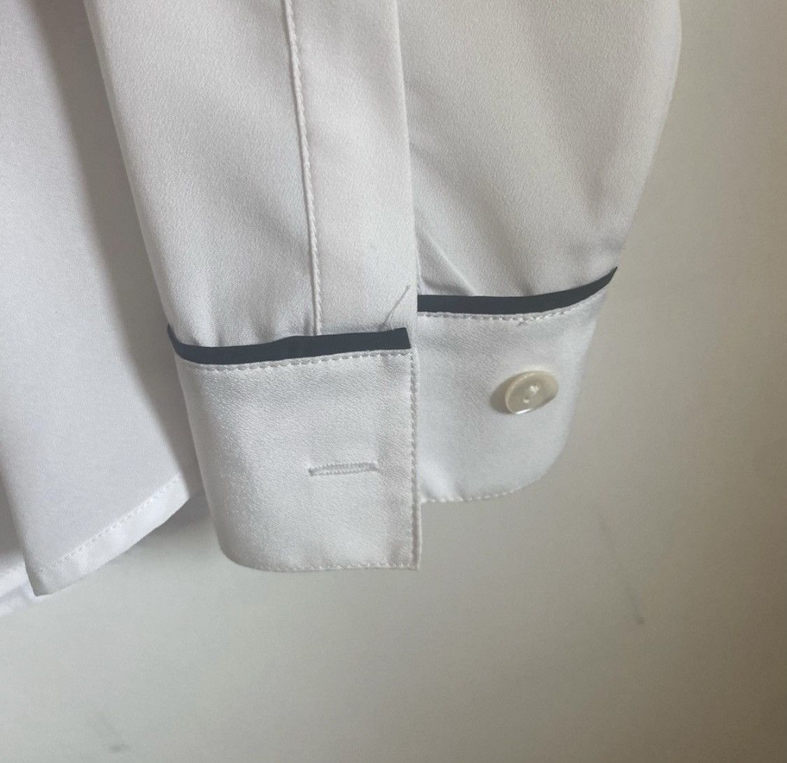Michael Kors MICHAEL KORS WHITE BLACK BUTTON UP BLOUSE ZIPPER POCKETS Size M / US 6-8 / IT 42-44 - 7 Thumbnail