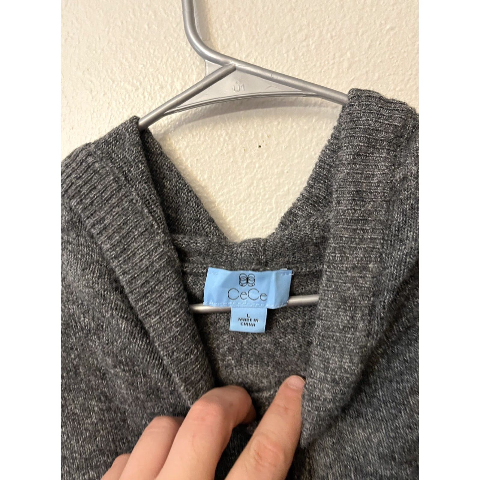 Vintage Cece Hooded Sweatshirt Women L Gray Acrylic Blend Size L / US 10 / IT 46 - 2 Thumbnail