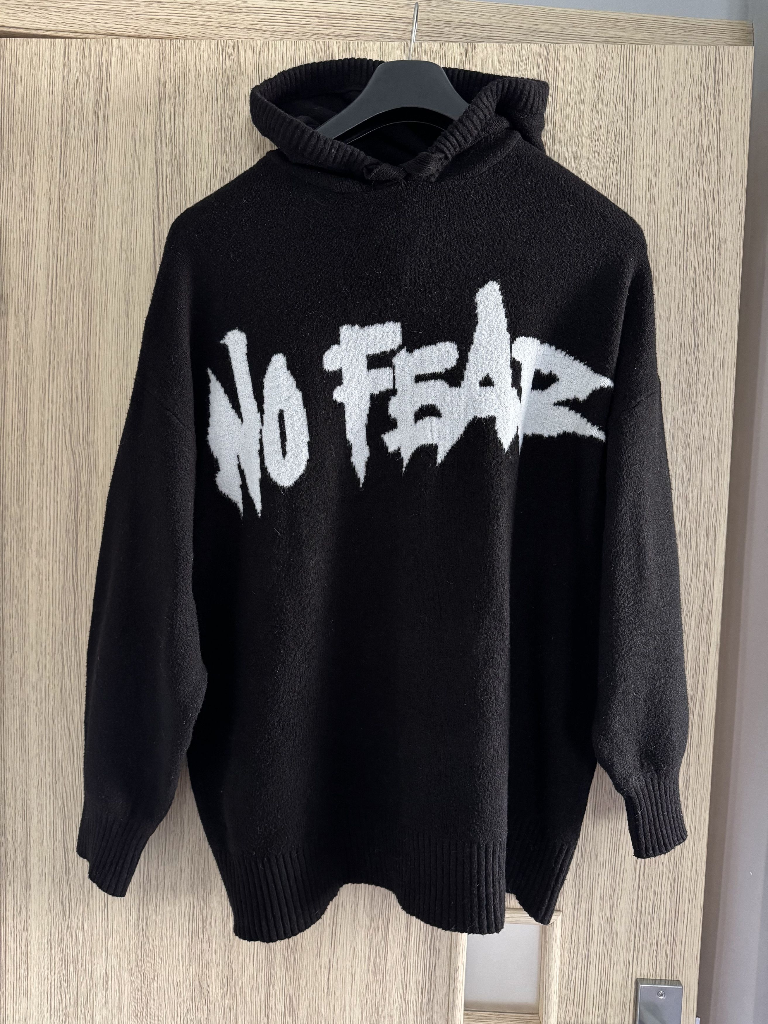 H&M No Fear x H&M Oversized Big Logo Hooded Sweater Size US M / EU 48-50 / 2 - 1 Thumbnail