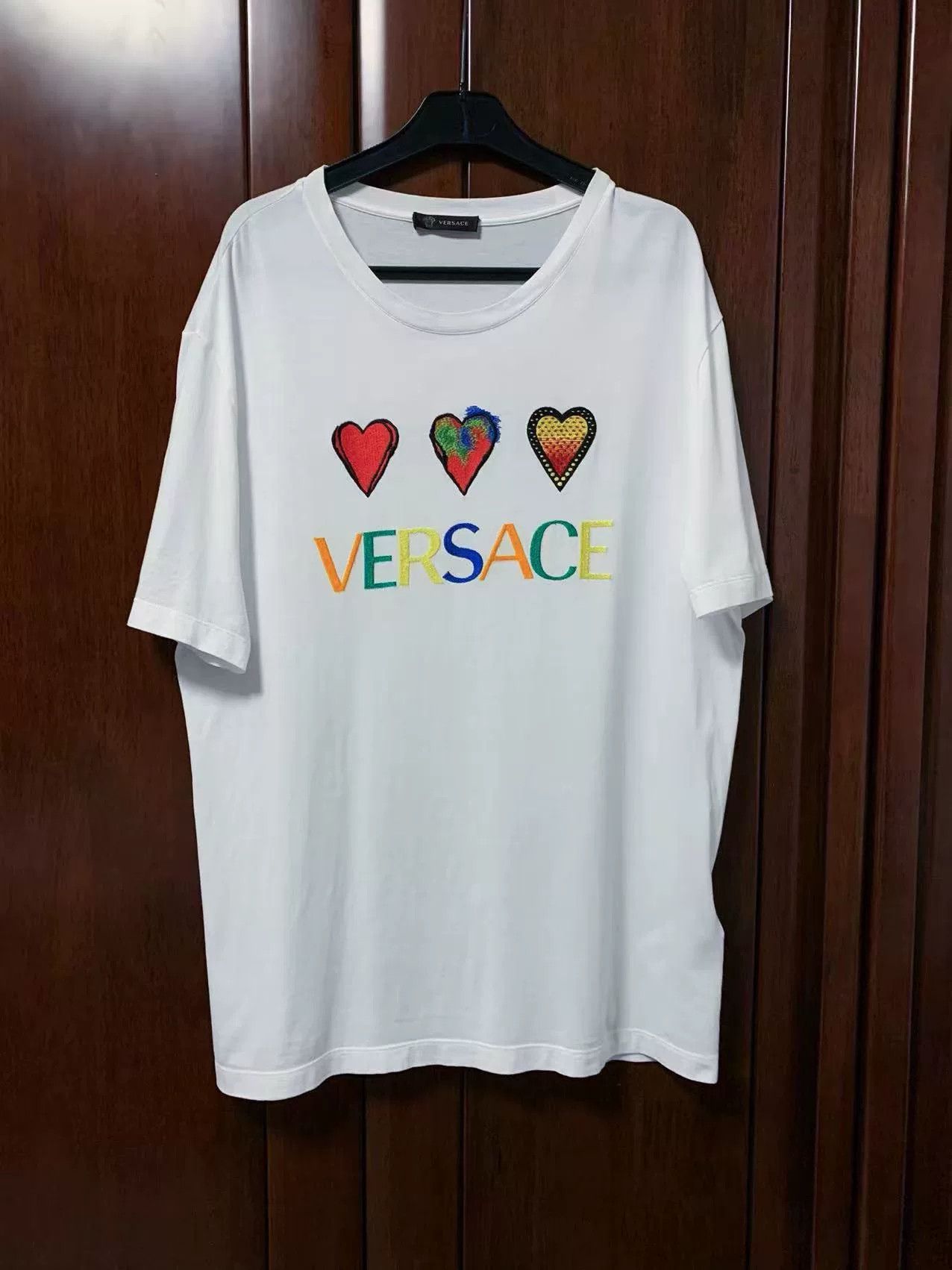 Versace Versace Men's Short-Sleeve Logo Embroidered T-Shirt Size US XXL / EU 58 / 5 - 1 Thumbnail