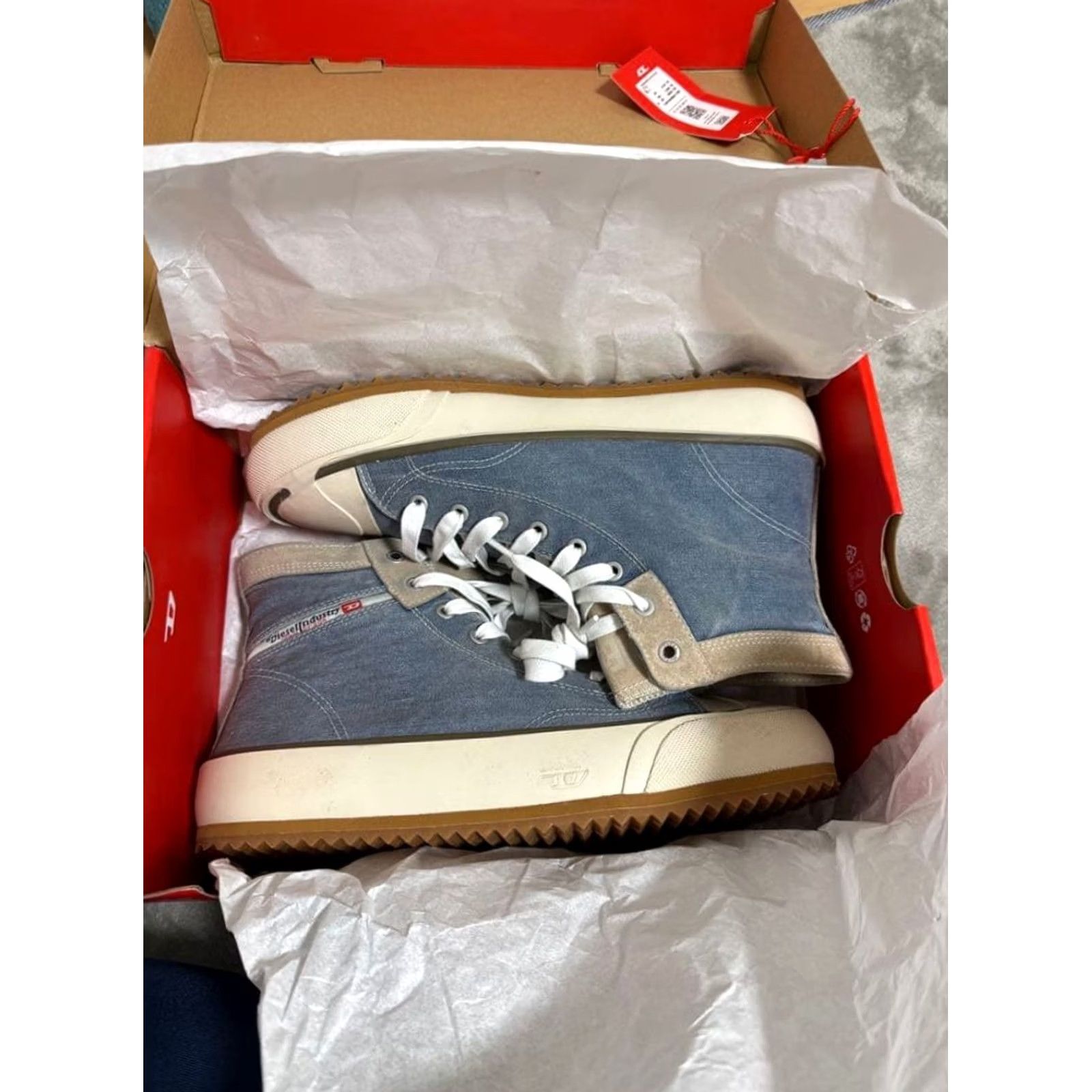 Diesel VINTAGE Diesel Men 10.5US Authentic Denim Mid-Cut Sneakers Casual Stylish Durable 90s 00s Size US 11 / EU 44 - 3 Thumbnail