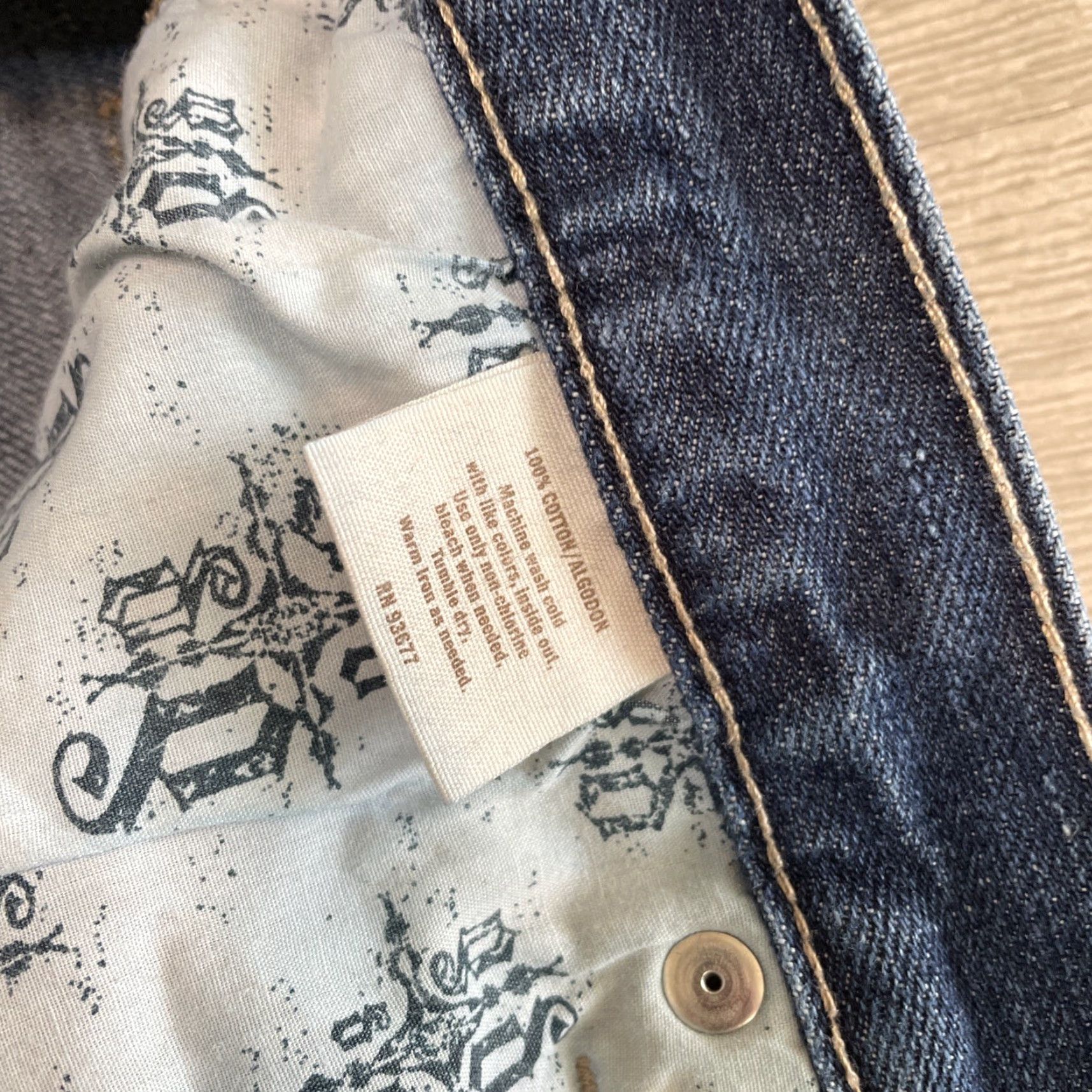 Decree VINTAGE Decree Boyfriend Jeans Distressed Capris Juniors Size 13 Blue Women's Size 34" / US 12 / IT 48 - 3 Thumbnail