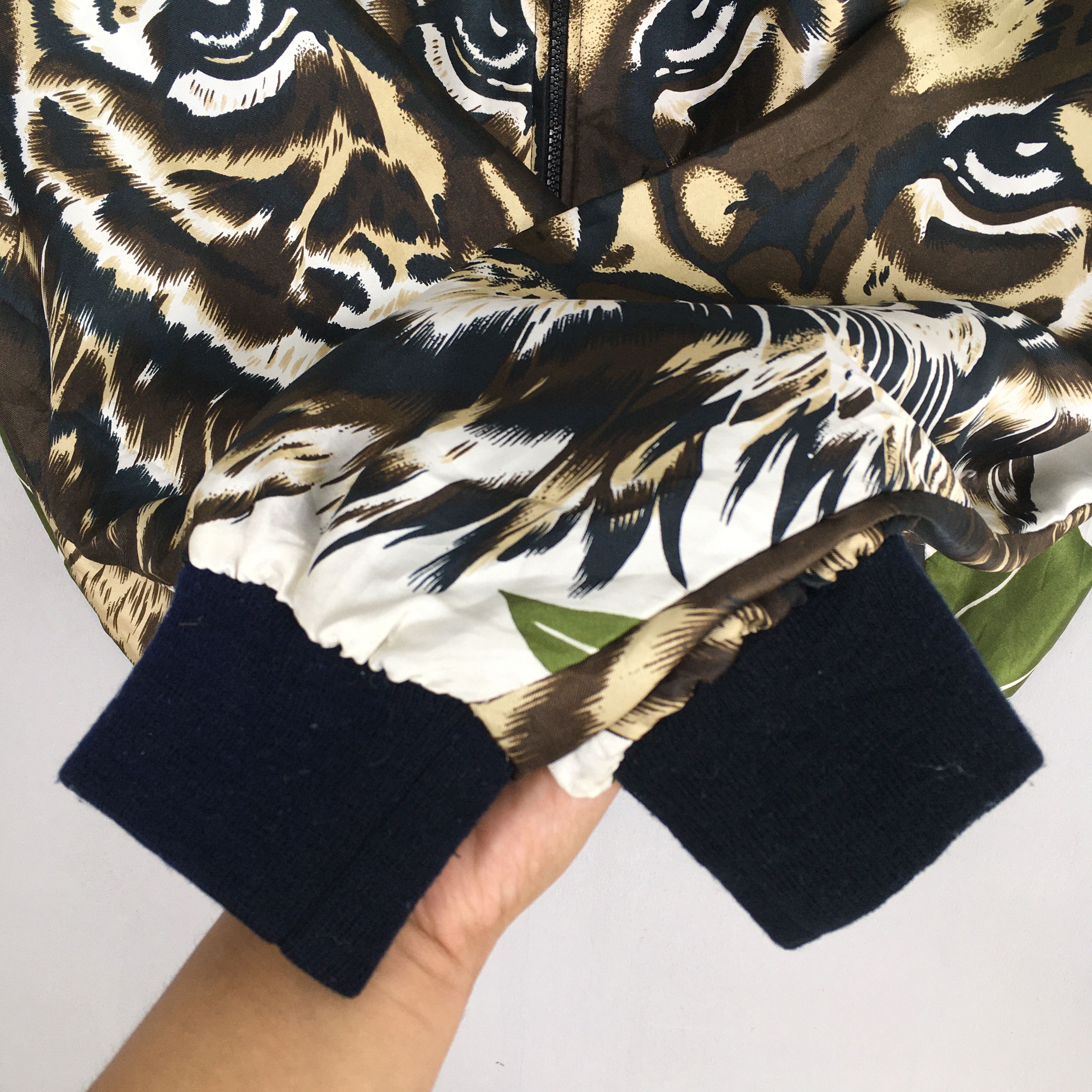 Vintage Bomber Baroque Tiger Overprint Jacket XXLarge Size US XXL / EU 58 / 5 - 8 Thumbnail
