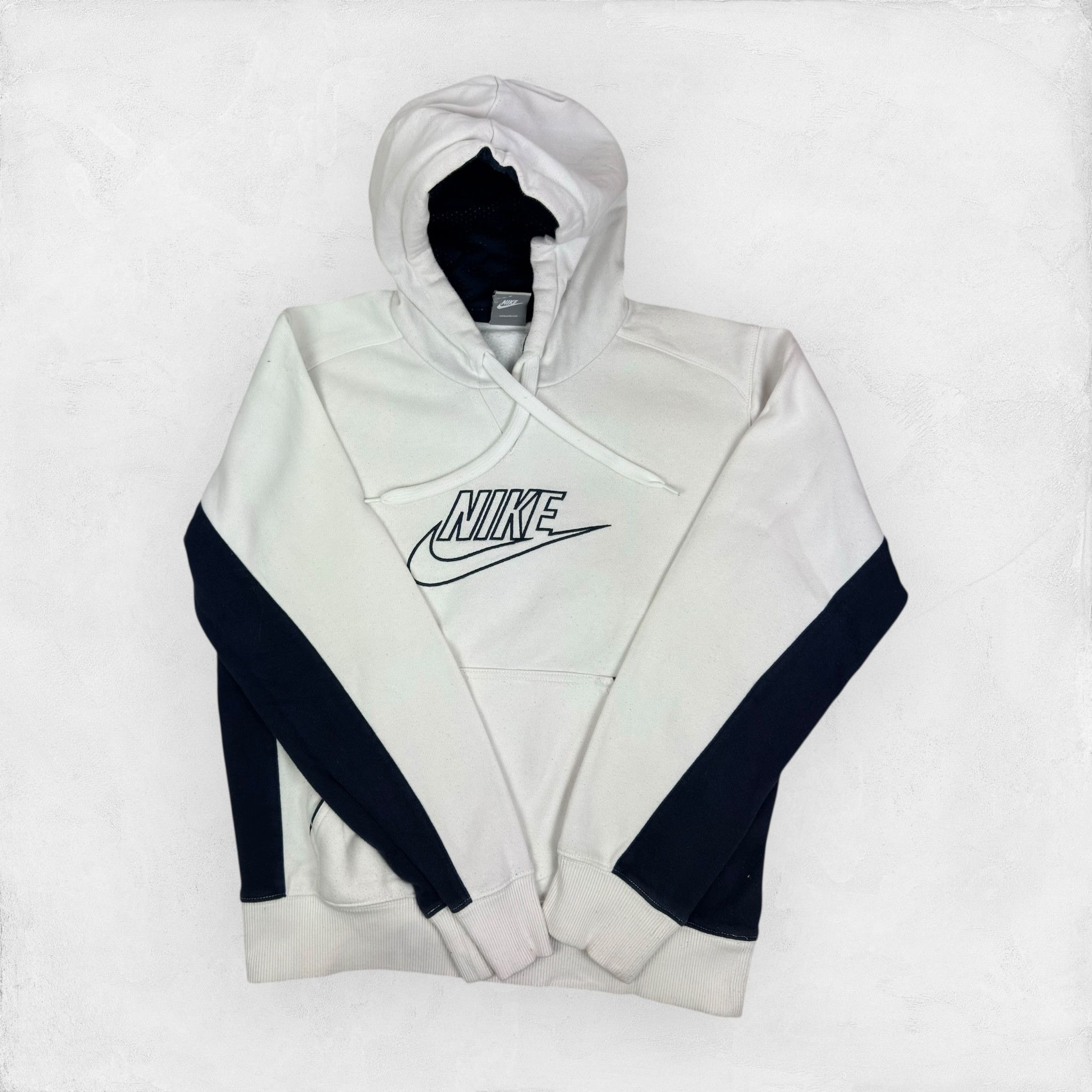 Nike Nike Men's White Black Swoosh Spellout Fleece Hoodie Small Size US S / EU 44-46 / 1 - 4 Thumbnail