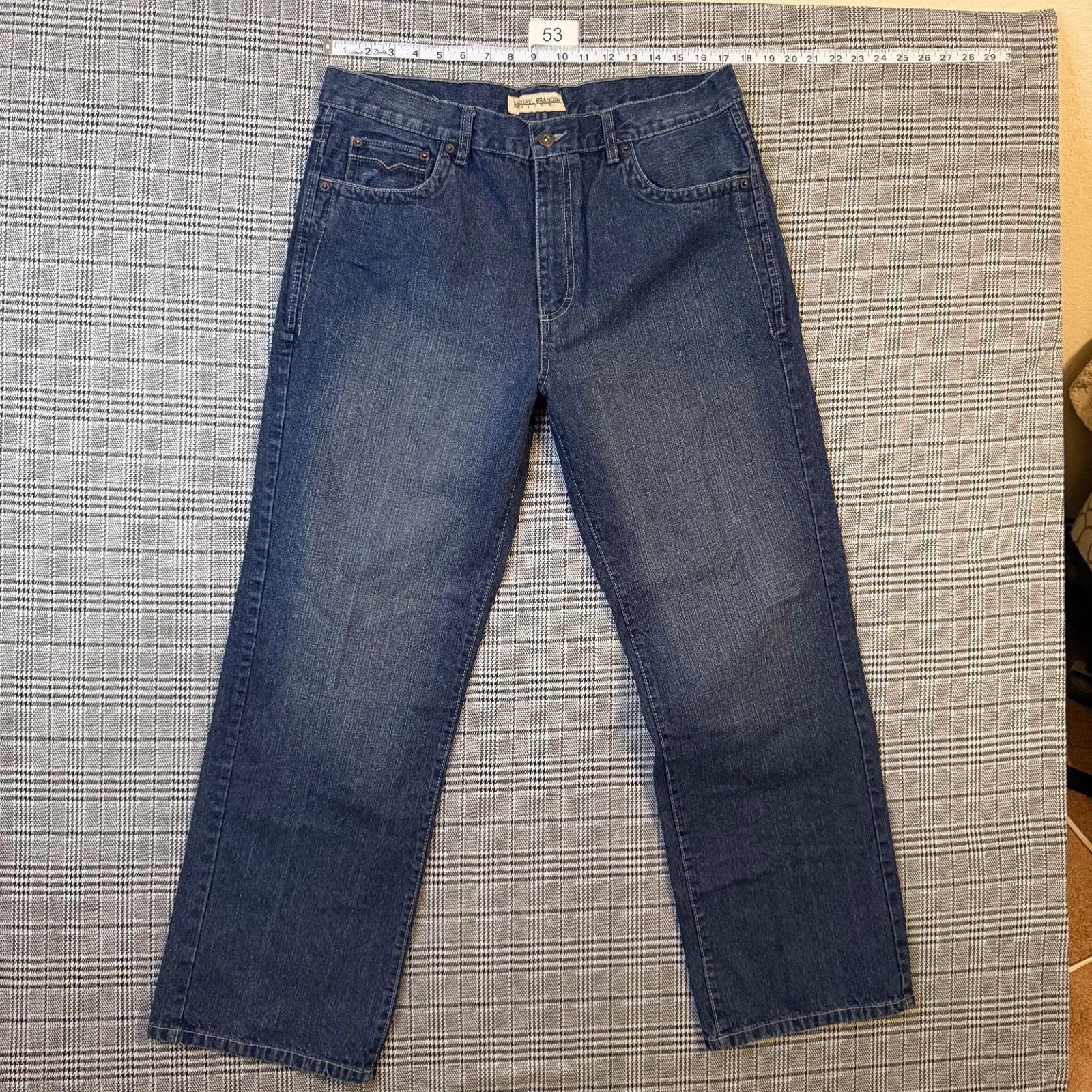 The Unbranded Brand Michael Brandon Men's Jeans Blue Denim Straight Leg 36x30 Size US 36 / EU 52 - 3 Thumbnail