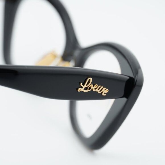 Loewe Loewe LW50067F 001 Eyeglasses Shiny Black 52mm Cat Eye Frame Size ONE SIZE - 5 Thumbnail
