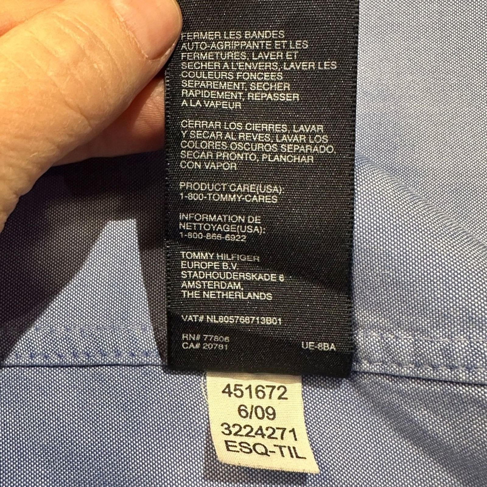 Tommy Hilfiger Tommy Hilfiger XXL Blue & White Long Sleeve Button Up Shirt Size US XXL / EU 58 / 5 - 7 Thumbnail