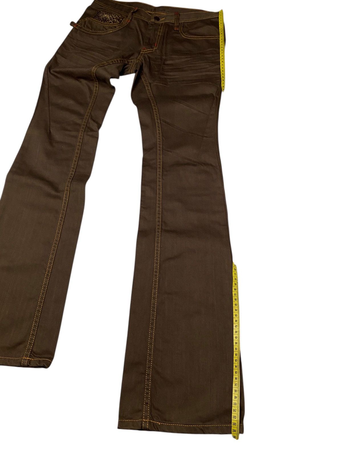 If Six Was Nine 2000's Modern Lovers Snakeskin Flared Jeans Size US 28 / EU 44 - 11 Thumbnail