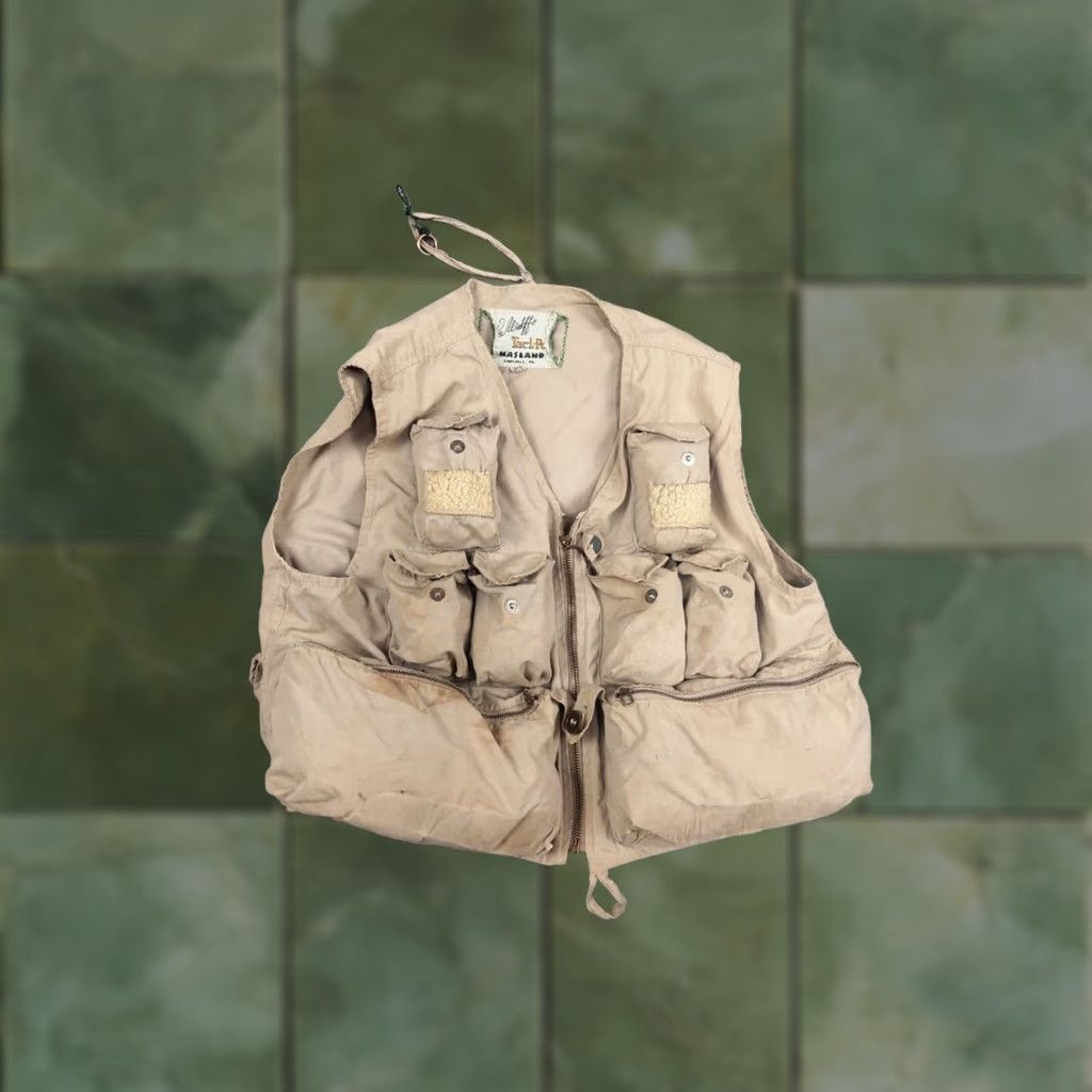 Vintage VINTAGE Masland Tac-L-Pac Fly Hunting Fishing Pockets Vest Shirt Beige 1940s M Gentlemen Outdoors Mens Size US M / EU 48-50 / 2 - 1 Thumbnail