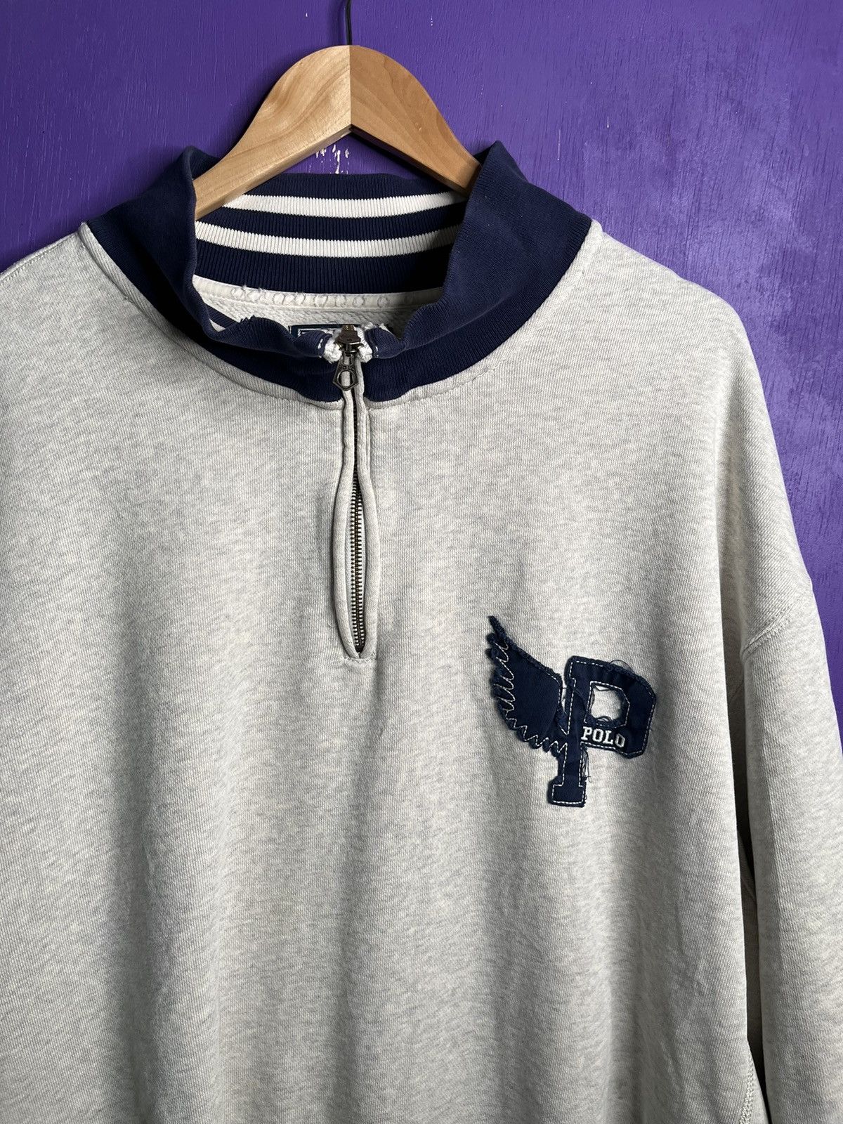 Polo Ralph Lauren × Vintage Vintage 90s Polo Ralph Lauren o wing quarter zip jacket Size US XXL / EU 58 / 5 - 3 Thumbnail