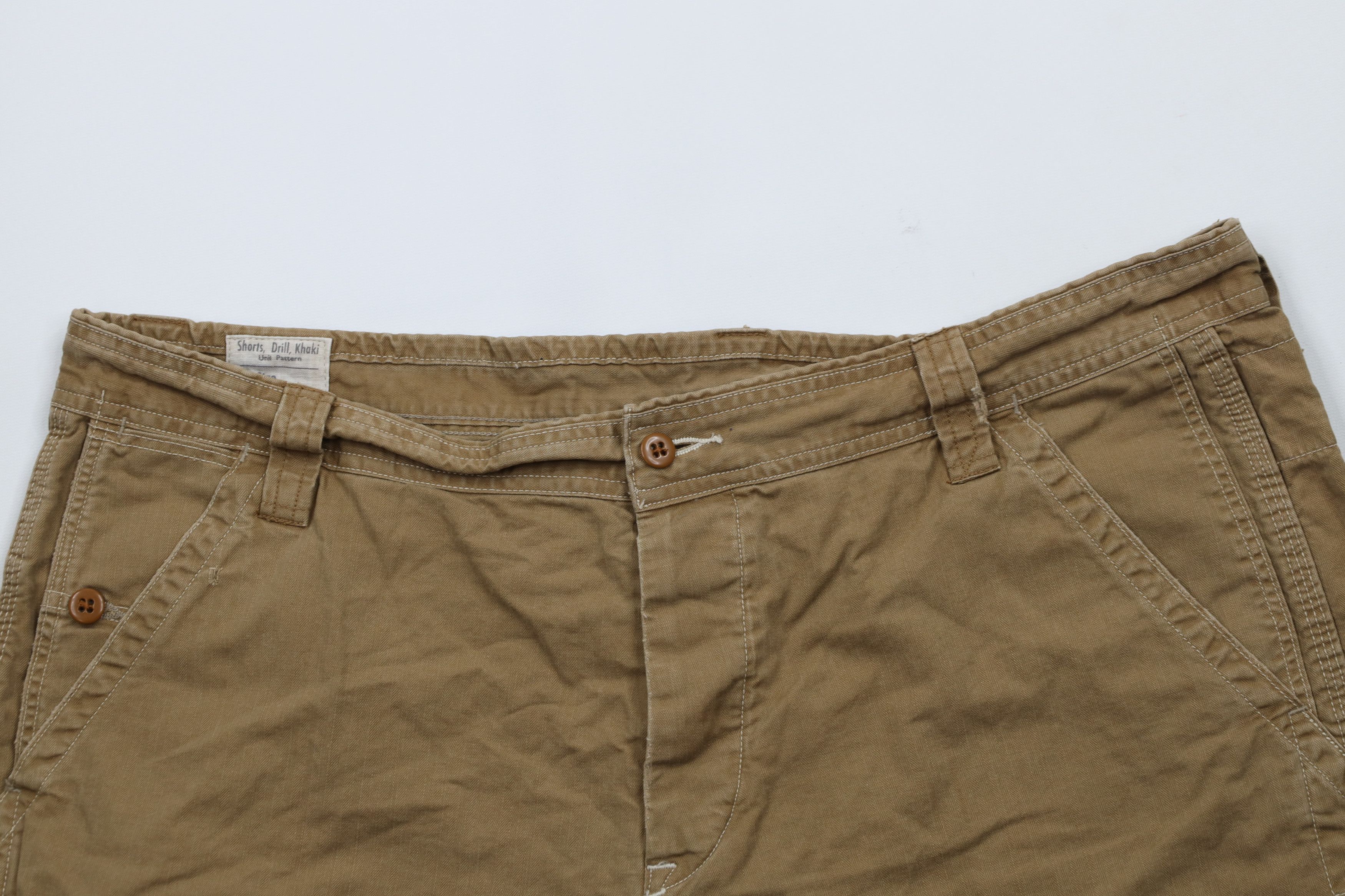Ralph Lauren × Vintage Vintage 90s Ralph Lauren Fit Herringbone Button Fly Shorts Size US 40 / EU 56 - 2 Thumbnail