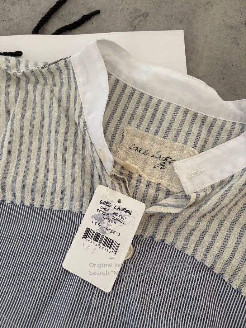 Greg Lauren Greg Lauren Handmade Patchwork Striped Shirt Size US M / EU 48-50 / 2 - 2 Thumbnail