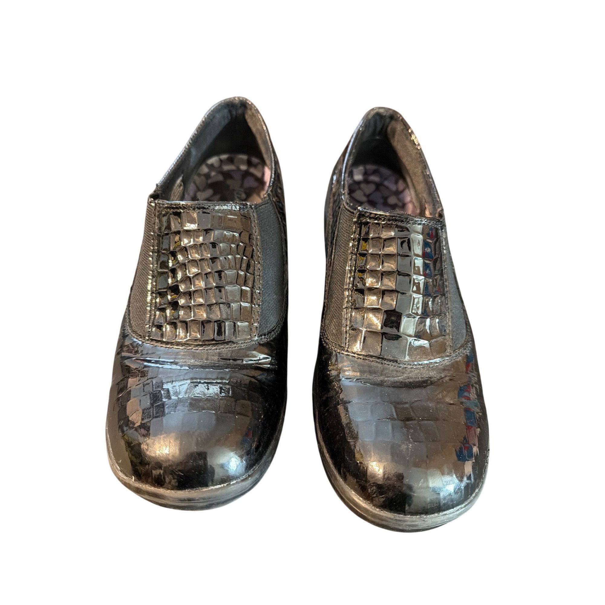 SKECHERS Skechers Black Patent Leather Croc Embossed Slip On Shoes Fl Size US 9 / IT 39 - 2 Thumbnail