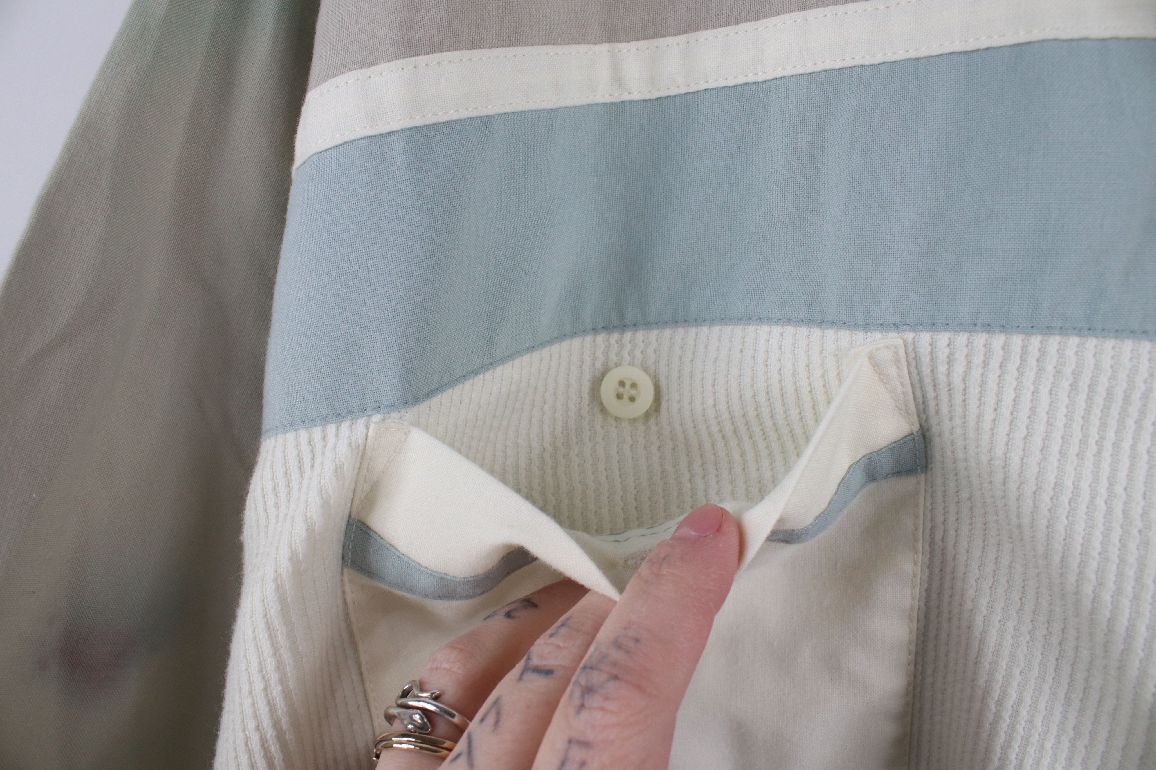 Vintage Vintage 90s Streetwear Block Ribbed Pullover Polo Shirt Size US L / EU 52-54 / 3 - 9 Thumbnail