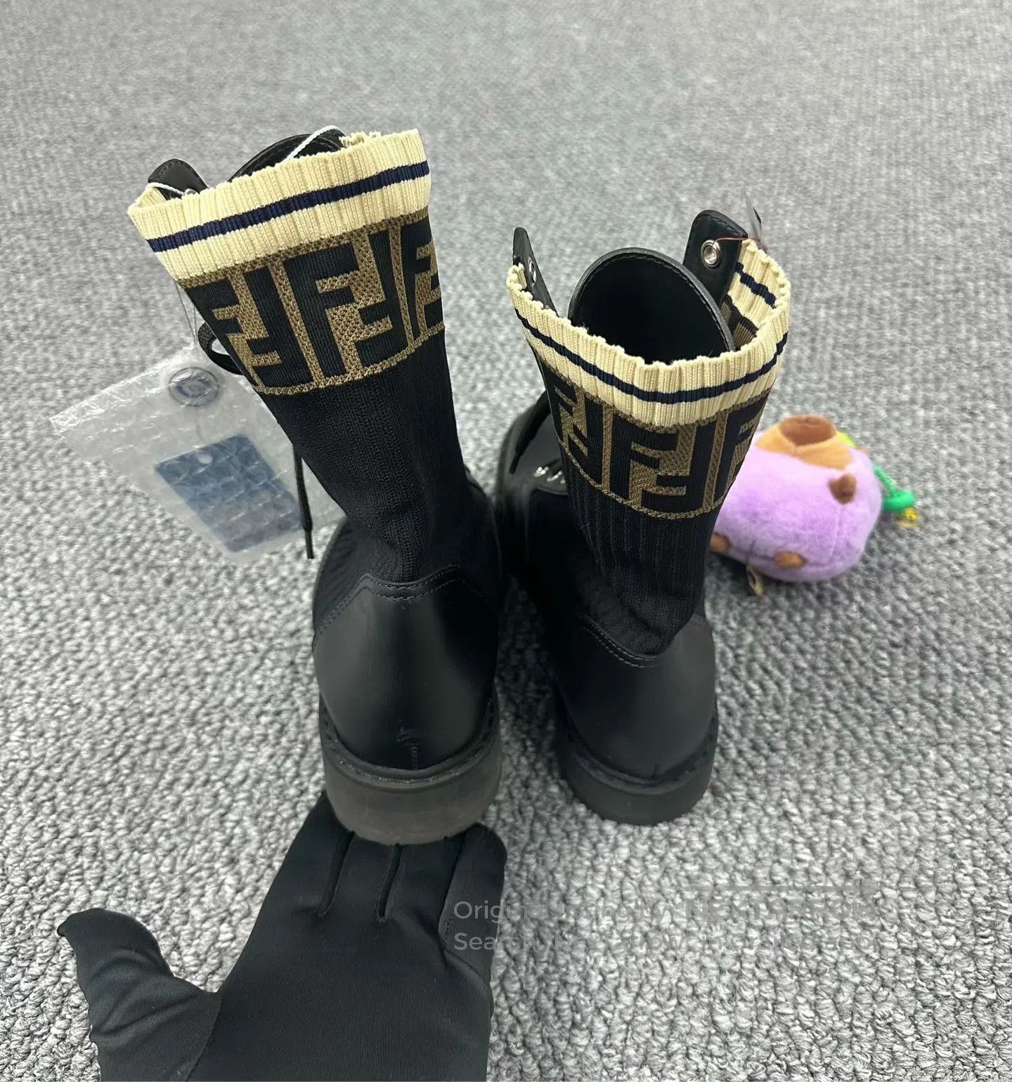 Fendi FENDI Black Classic Monogrammed Short Boots| Size US 5 / EU 37 - 3 Thumbnail