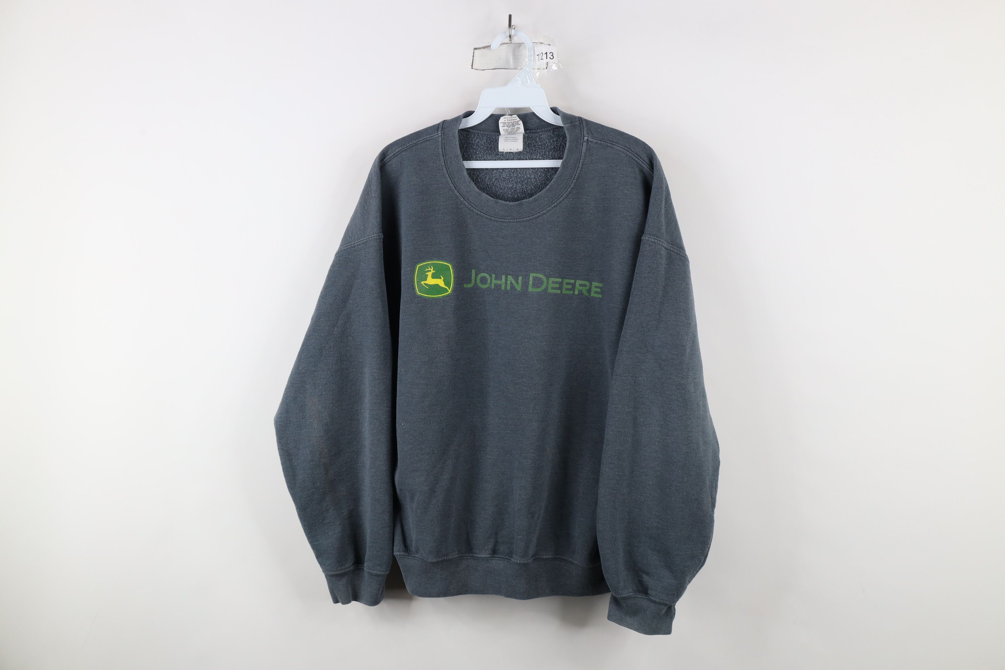Vintage Vintage Spell John Deere Tractors Crewneck Sweatshirt Gray Size US L / EU 52-54 / 3 - 1 Thumbnail