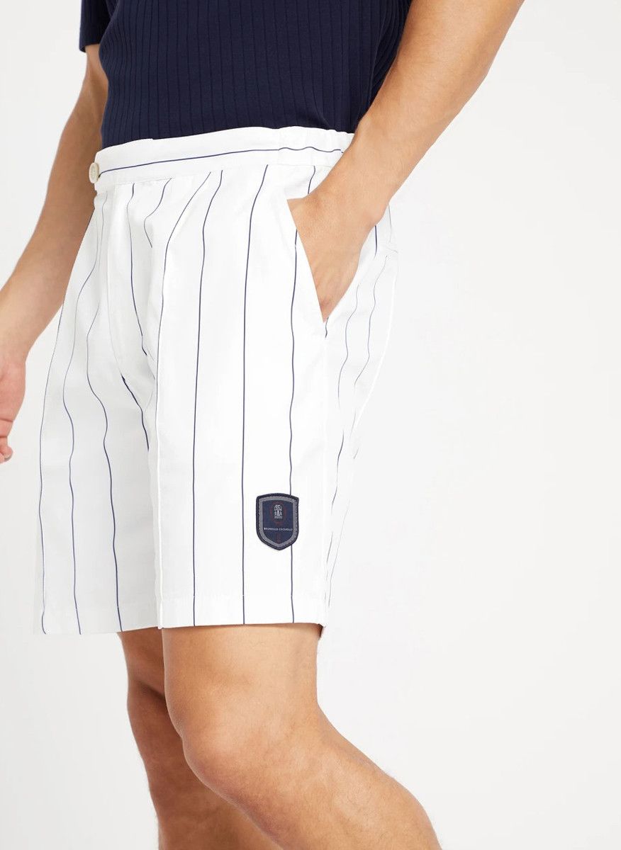 Brunello Cucinelli o1la1rc1a0425 Bermuda Shorts in White Size US 34 / EU 50 - 3 Thumbnail