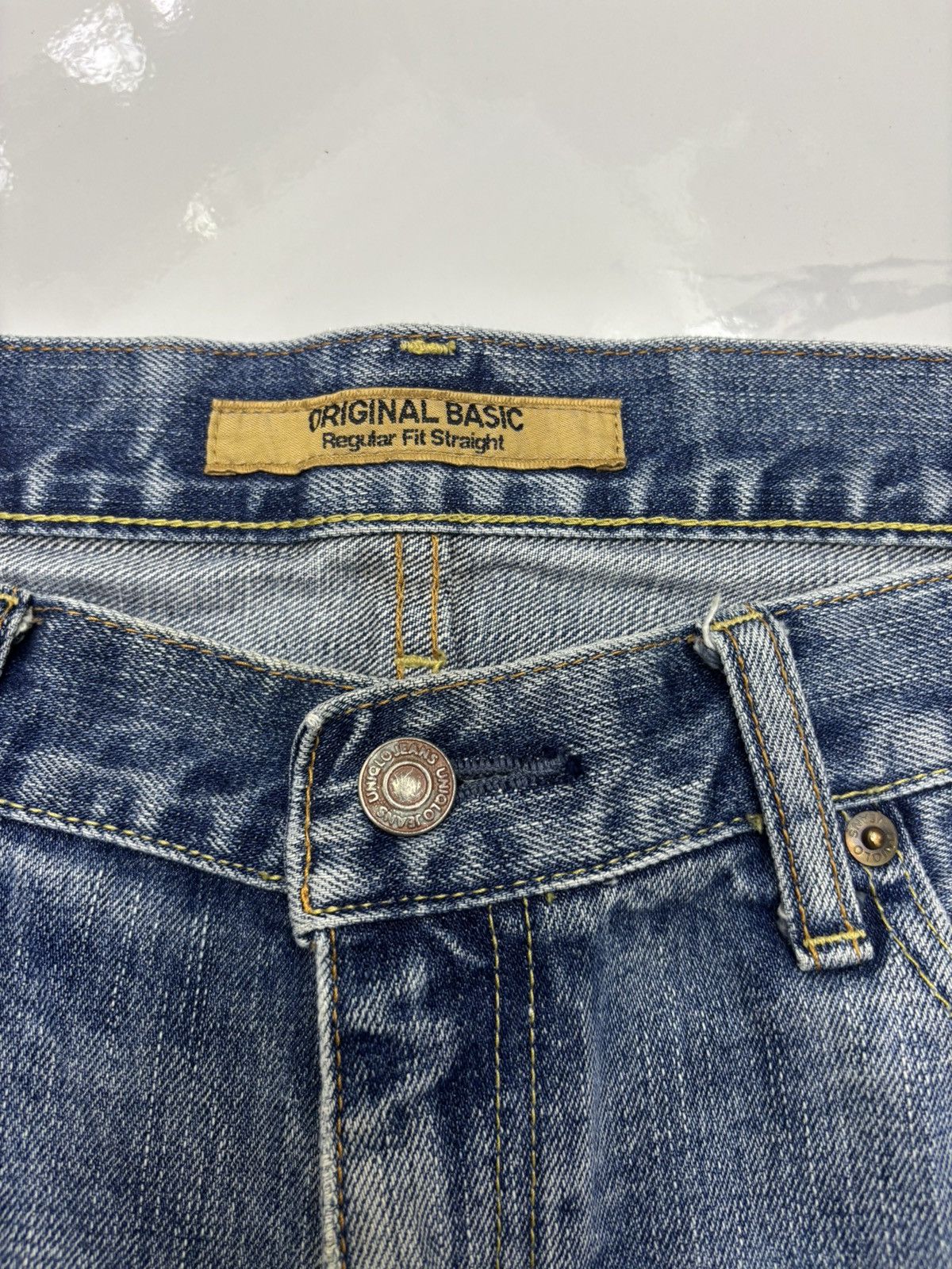 Jean × Undercover × Uniqlo VINTAGE JEAN UNIQLO S-002 DISTRESS FADED JEANS Size US 33 - 9 Thumbnail