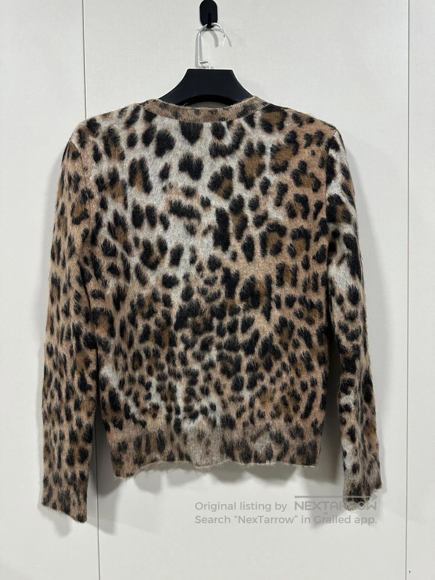Saint Laurent Paris Saint Laurent Leopard Mohair Sweater. Size L / US 10 / IT 46 - 2 Thumbnail