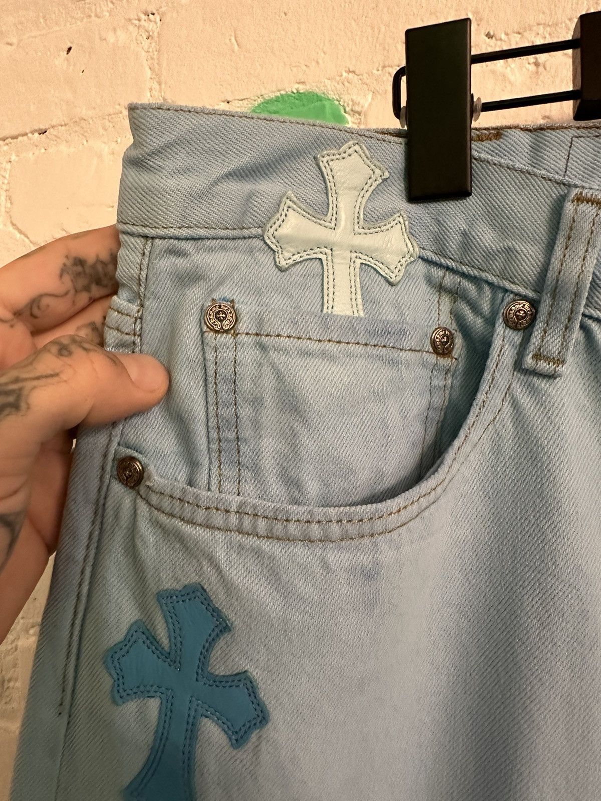 Chrome Hearts CHROME HEARTS DRAKE BABYBLUE LEVI CROSS JEANS XXXL 38 40 Size US 38 / EU 54 - 10 Thumbnail