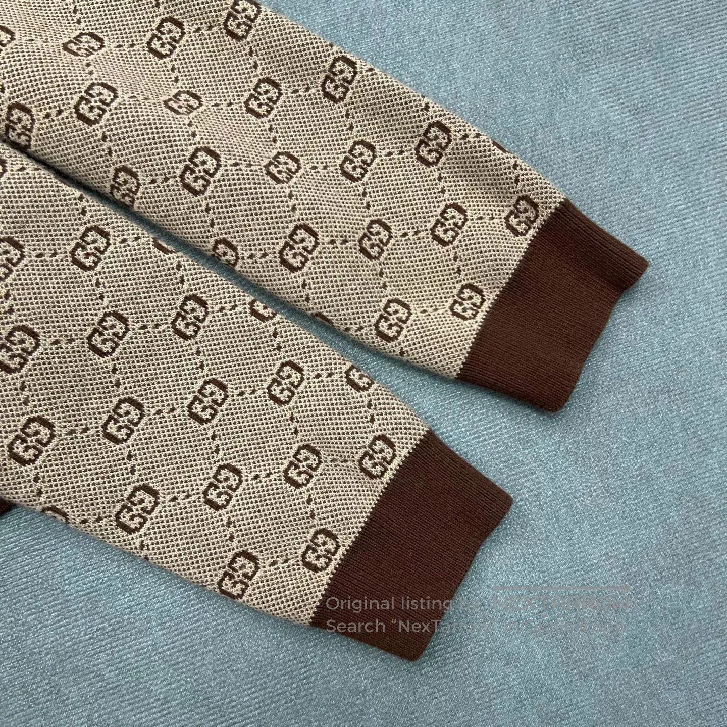 Gucci Gucci Brown GG Logo Zip Knit Jacket. Size US S / EU 44-46 / 1 - 4 Thumbnail