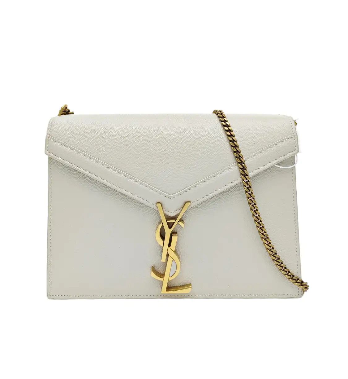 Saint Laurent Paris Saint Laurent Paris YSL CASSANDRA white cowhide leather shoulder bag handbag gol Size ONE SIZE - 1 Thumbnail