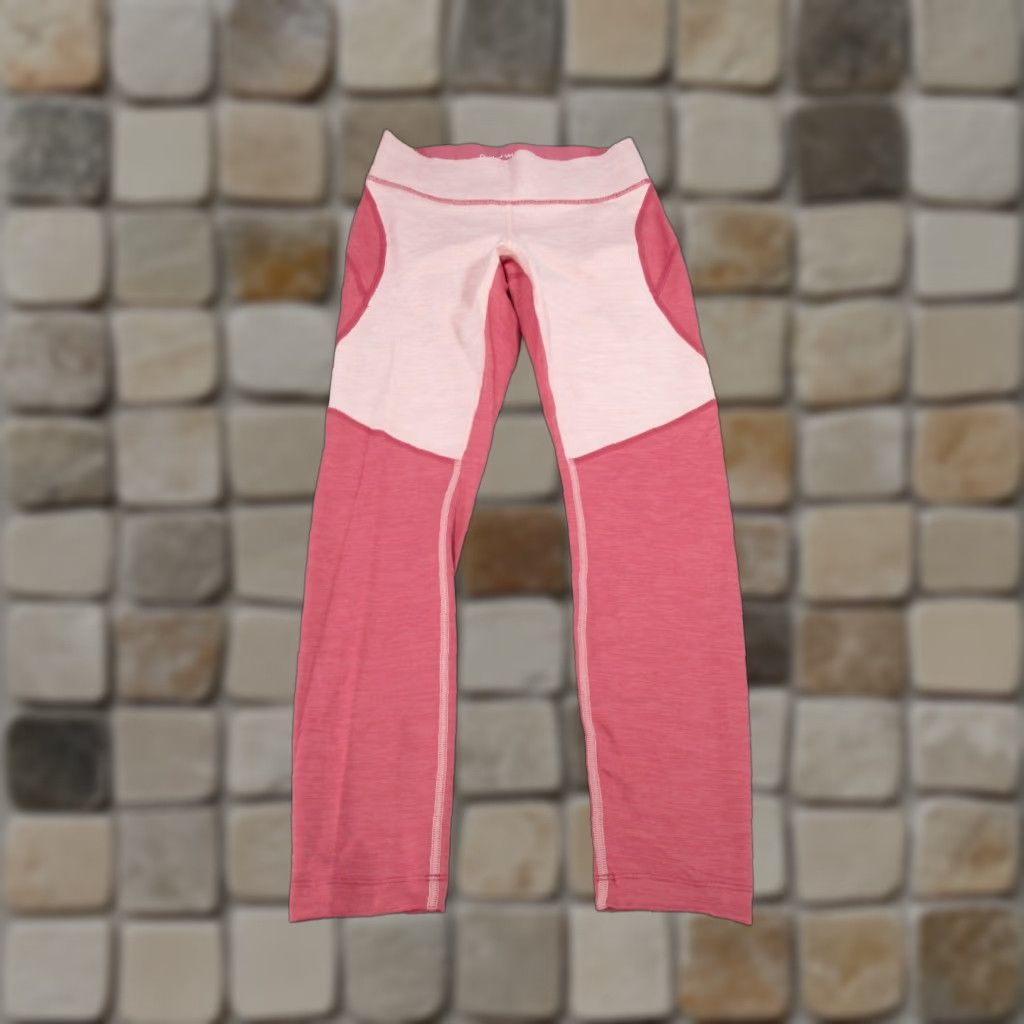 Outdoor Voices VINTAGE Outdoor Voices Women's Leggings Cropped Activewear Yoga Running Gym Small Pink 90s Size 28" / US 6 / IT 42 - 1 Thumbnail