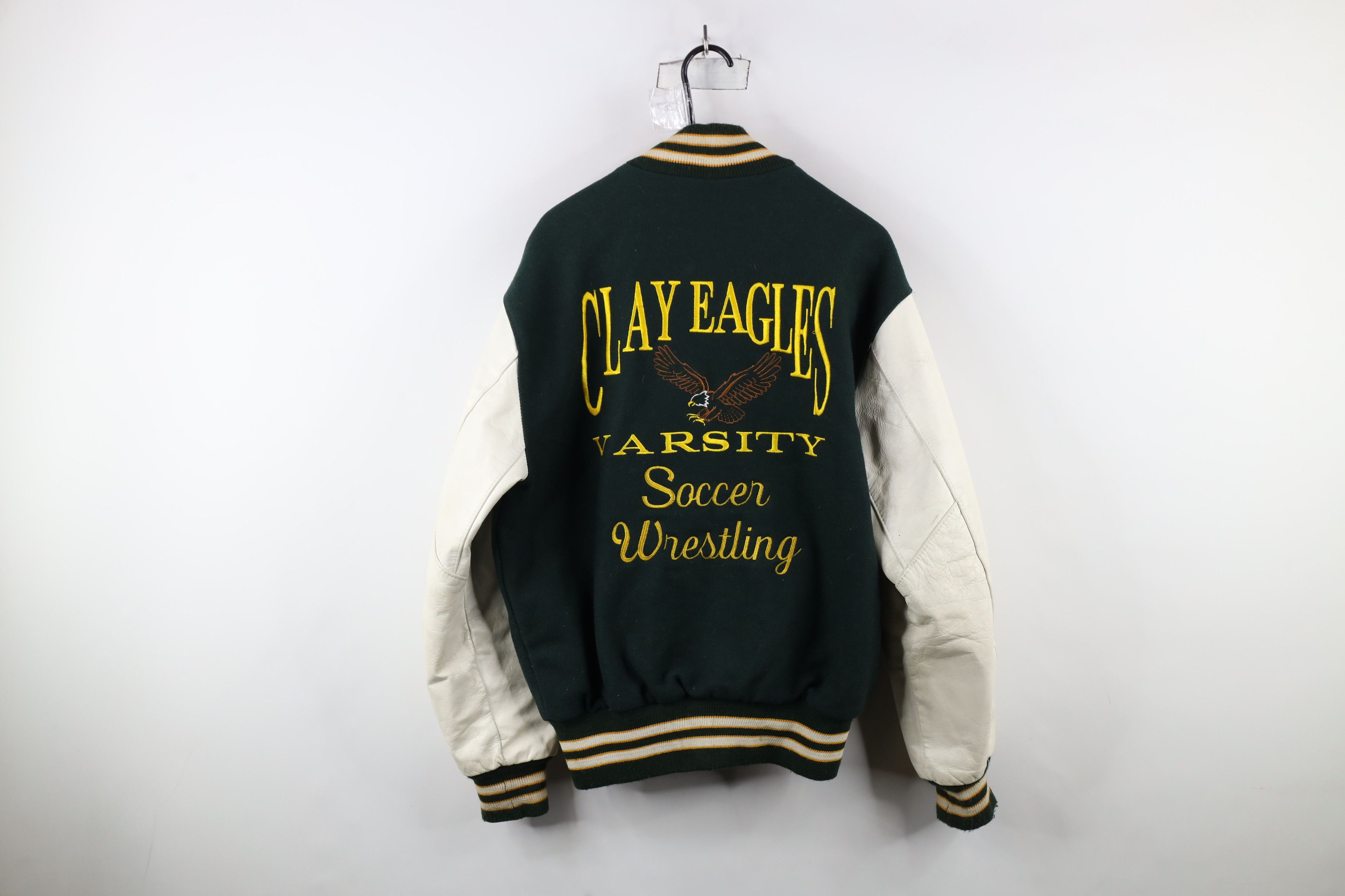 Vintage Vintage Y2K Eagles Wool Leather Varsity Letterman Jacket USA Size US L / EU 52-54 / 3 - 14 Thumbnail
