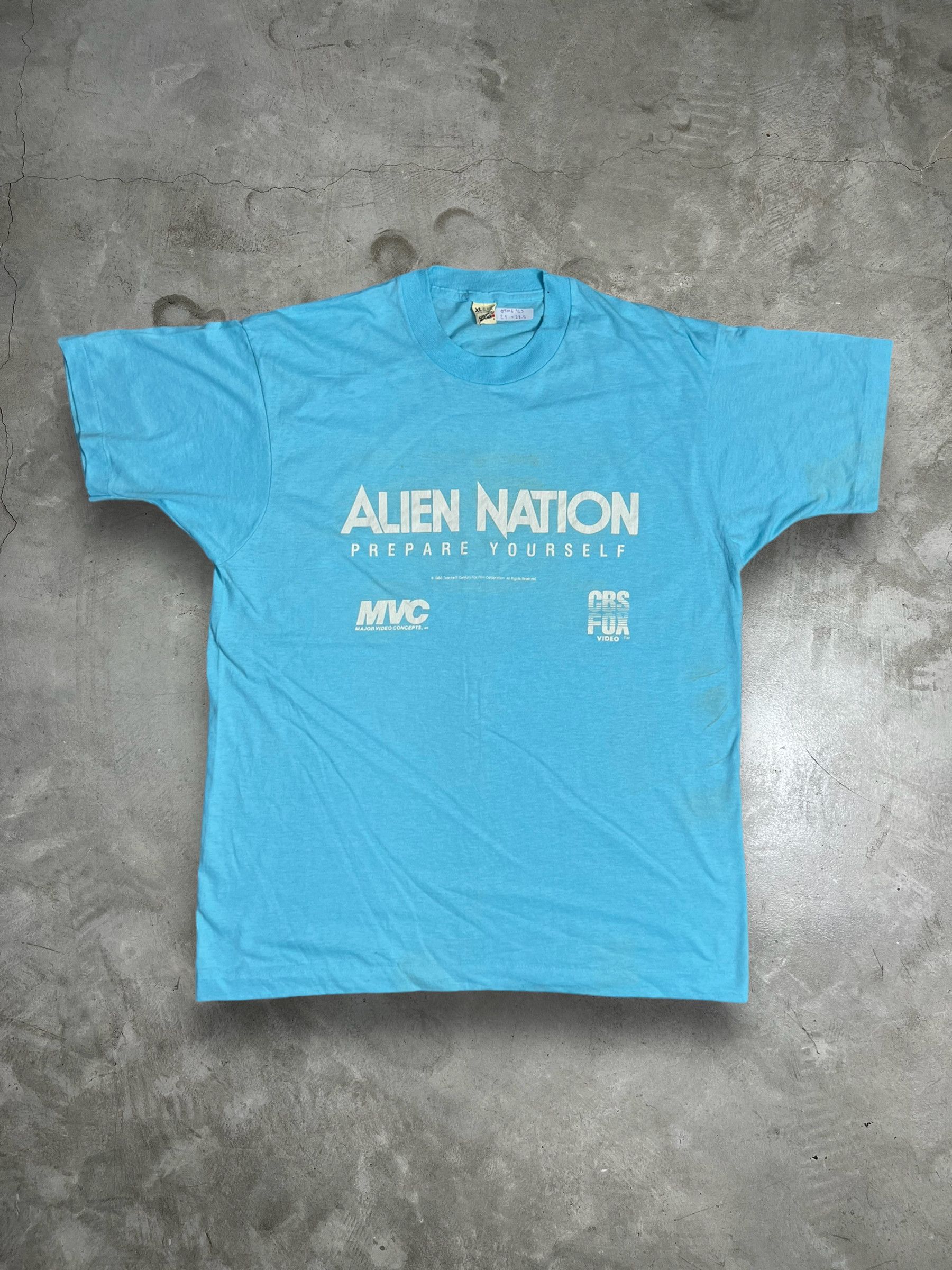 image of 80's Alien Nation Movie Promo Tee (Xl) Gtme123 in Sky Blue, Men's