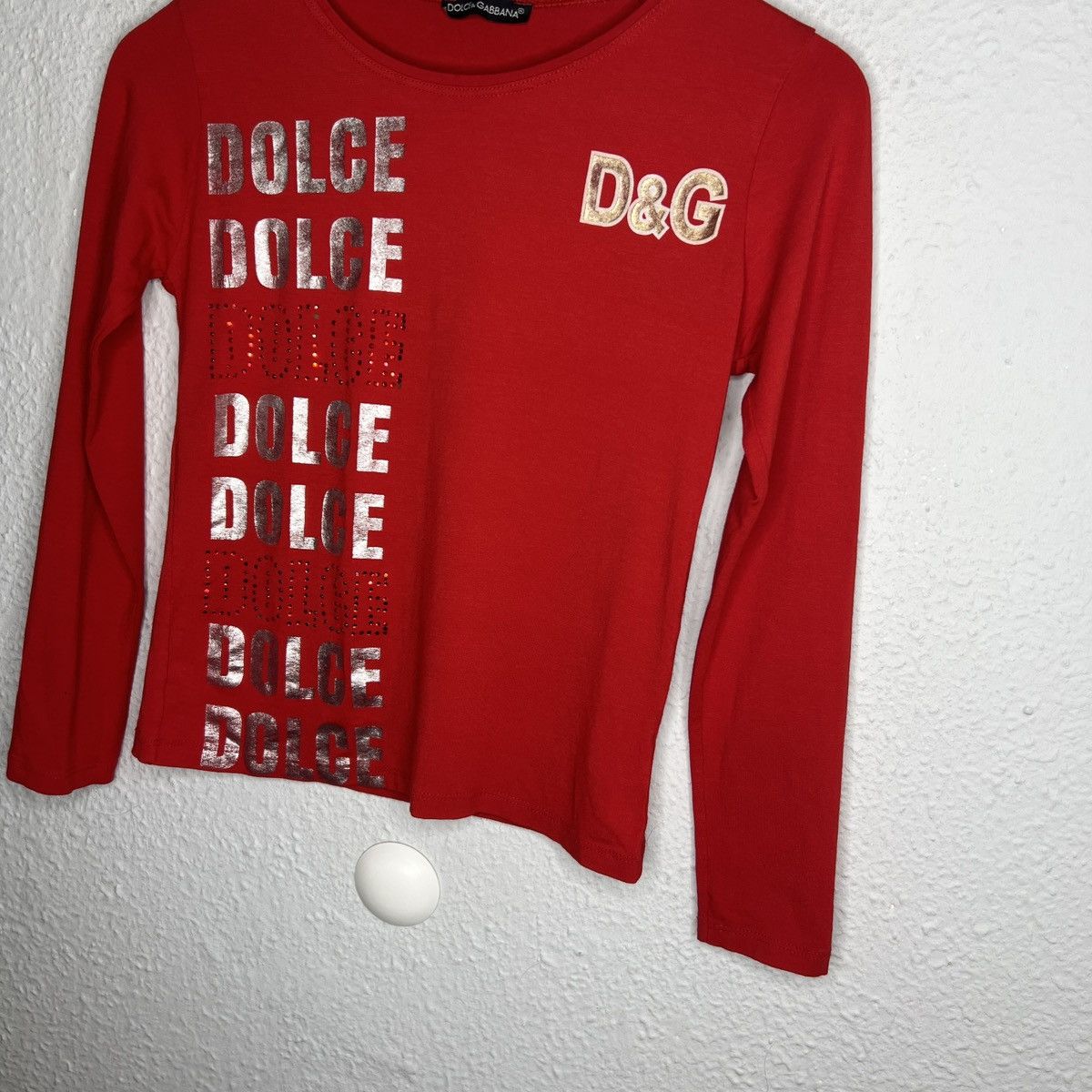 Dolce & Gabbana Vintage Dolce Gabbana D&G Blouse Longsleeve Top Red Tshirt Size XS / US 0-2 / IT 36-38 - 4 Thumbnail
