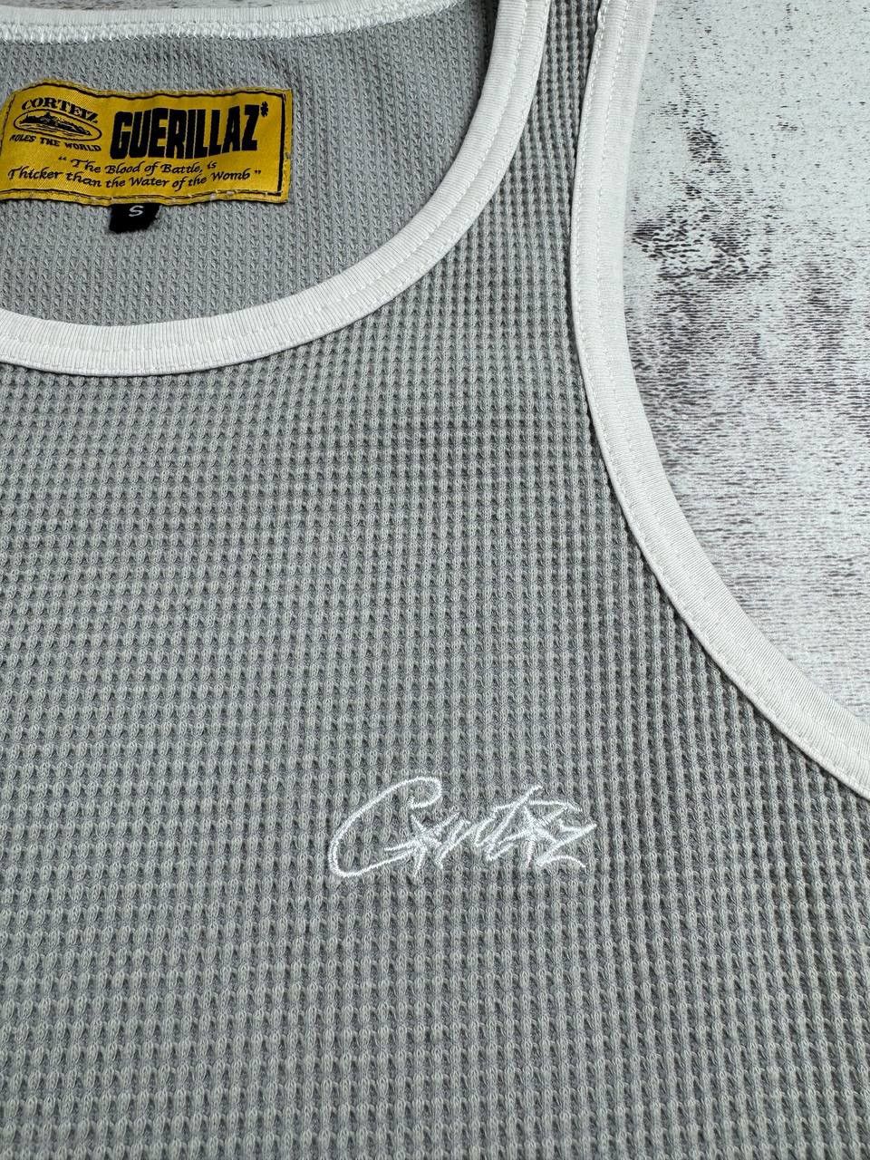 Corteiz Corteiz Alcatraz Guerillaz Gray Small Waffle Tank Top Sleeveless Jersey T Shirt Size US S / EU 44-46 / 1 - 8 Thumbnail