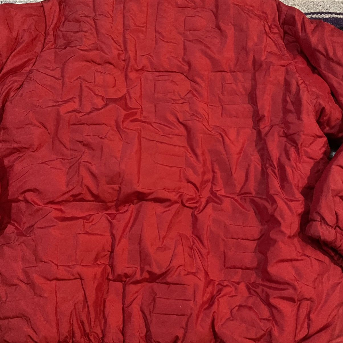 Supreme Supreme Embossed and Beveled Logo Down Puffer Jacket Red L Size US L / EU 52-54 / 3 - 12 Thumbnail