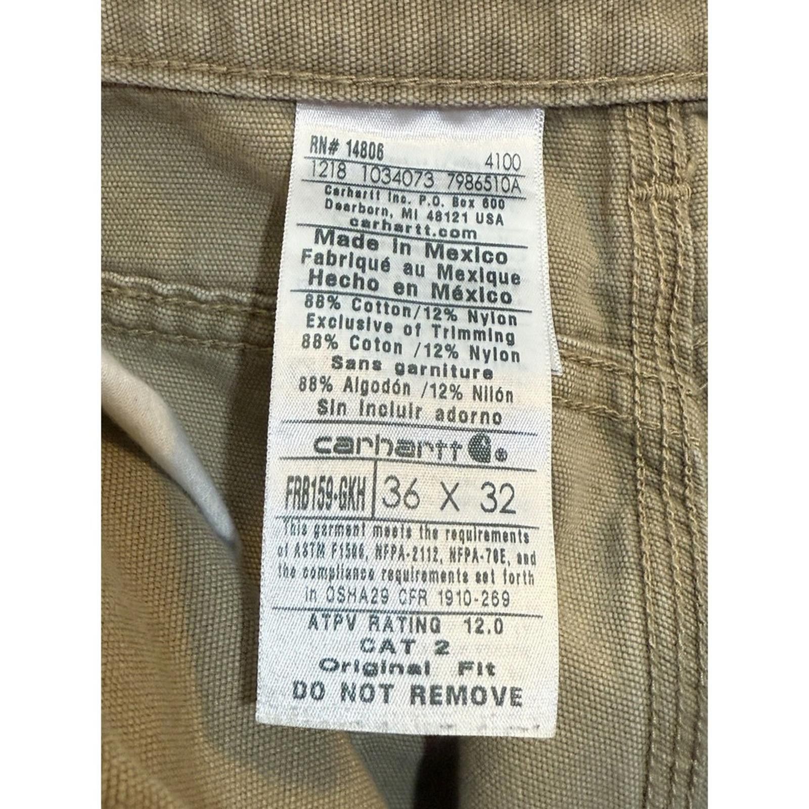 Carhartt Carhartt Pants Men's Cat 2 FR Sz. 36x32 Original Fit- Read Size US 36 / EU 52 - 5 Thumbnail