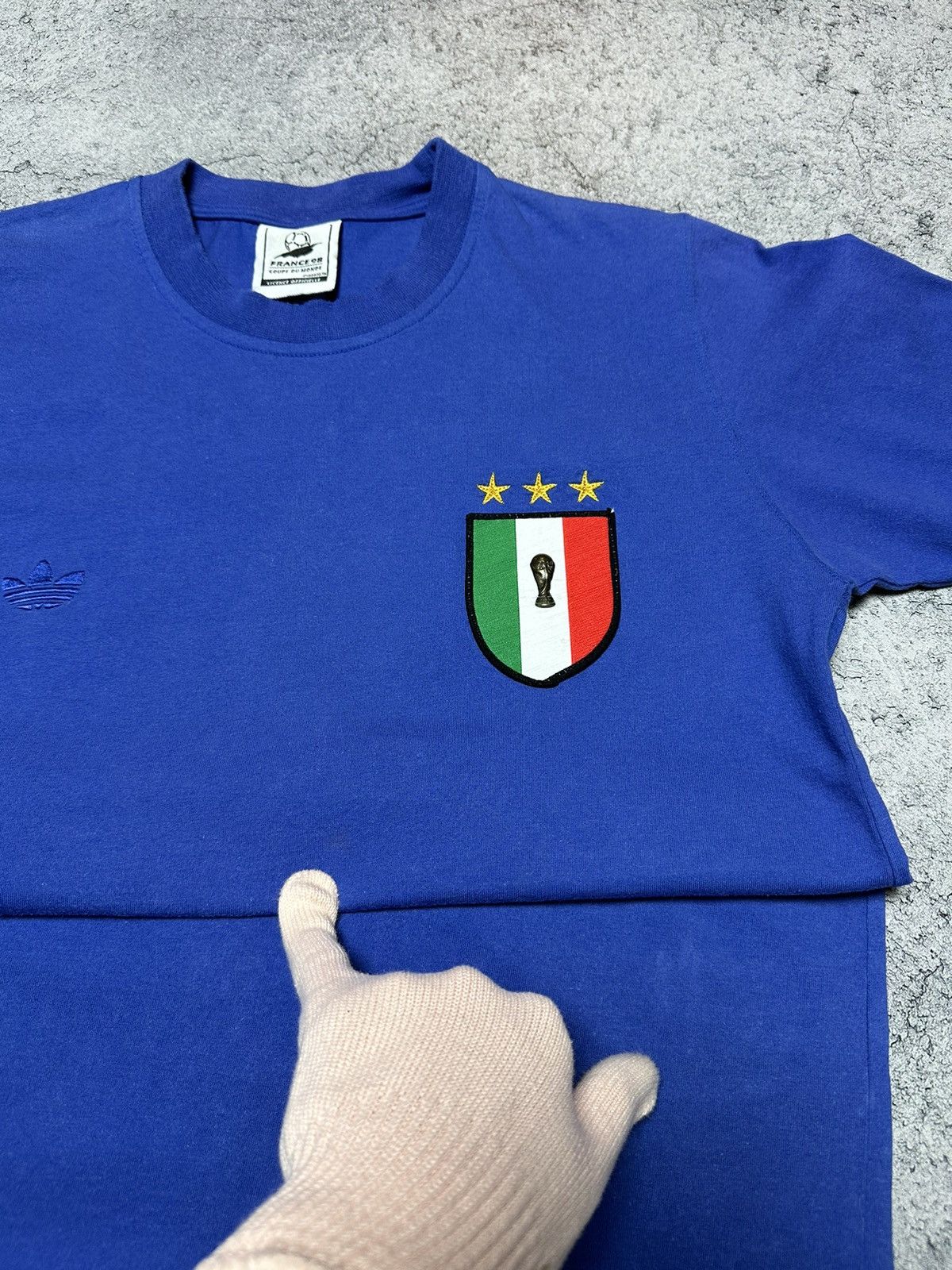 Adidas Vintage 90s Adidas Football World Cup France 98 Italy Shirt Size US L / EU 52-54 / 3 - 4 Thumbnail