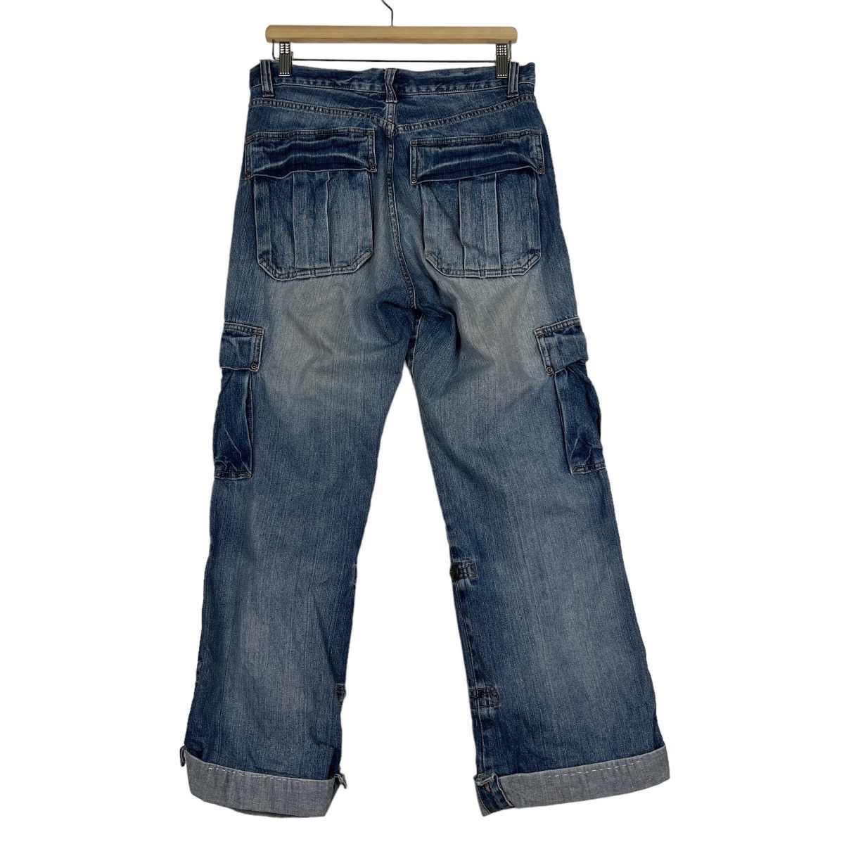 Beauty Beast 🔥 PICK NYLAUS CARGO DENIM JEANS Size US 33 - 3 Thumbnail