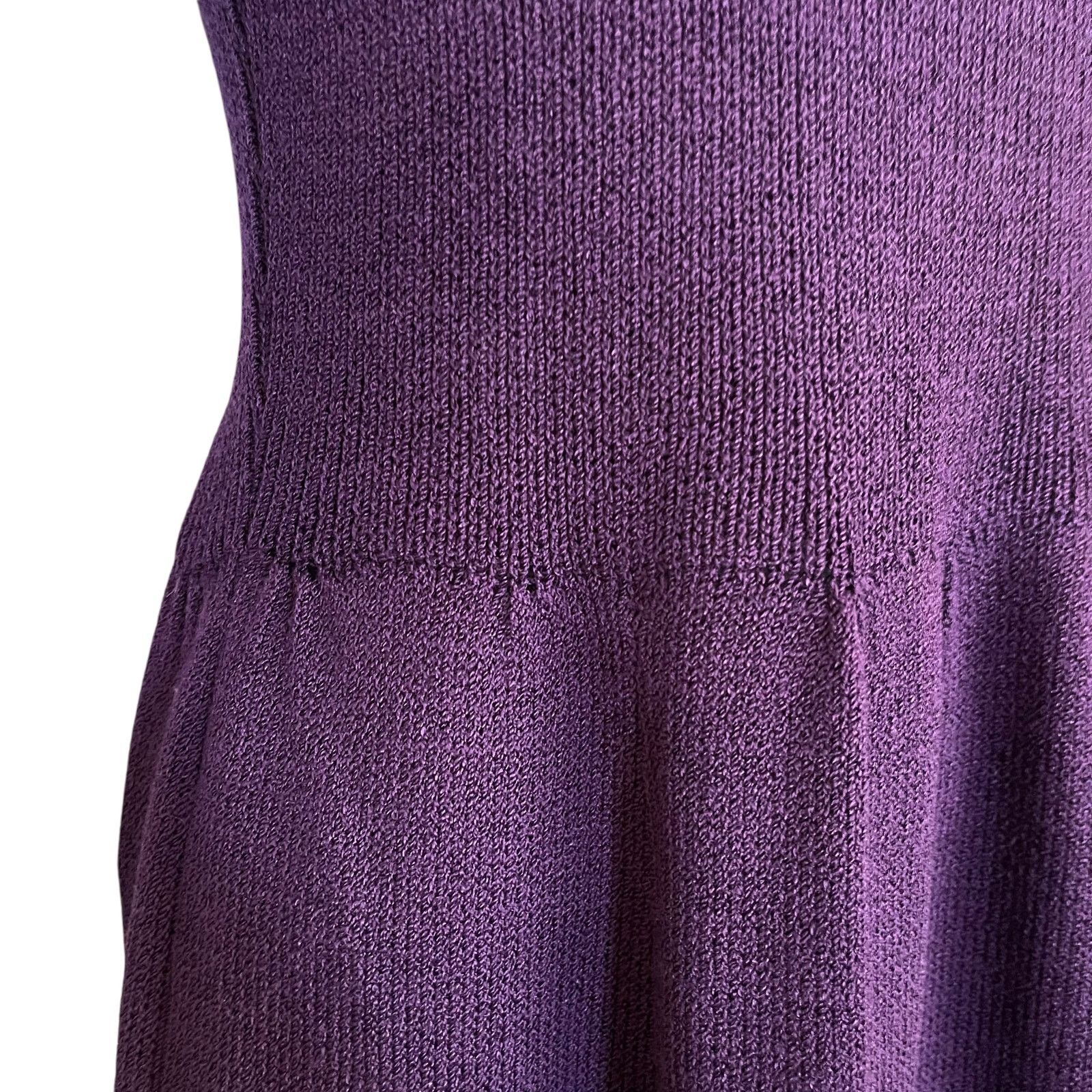 St. John St John Vintage Plum Purple Santana Knit Wool Midi Dress Size S / US 4 / IT 40 - 6 Thumbnail