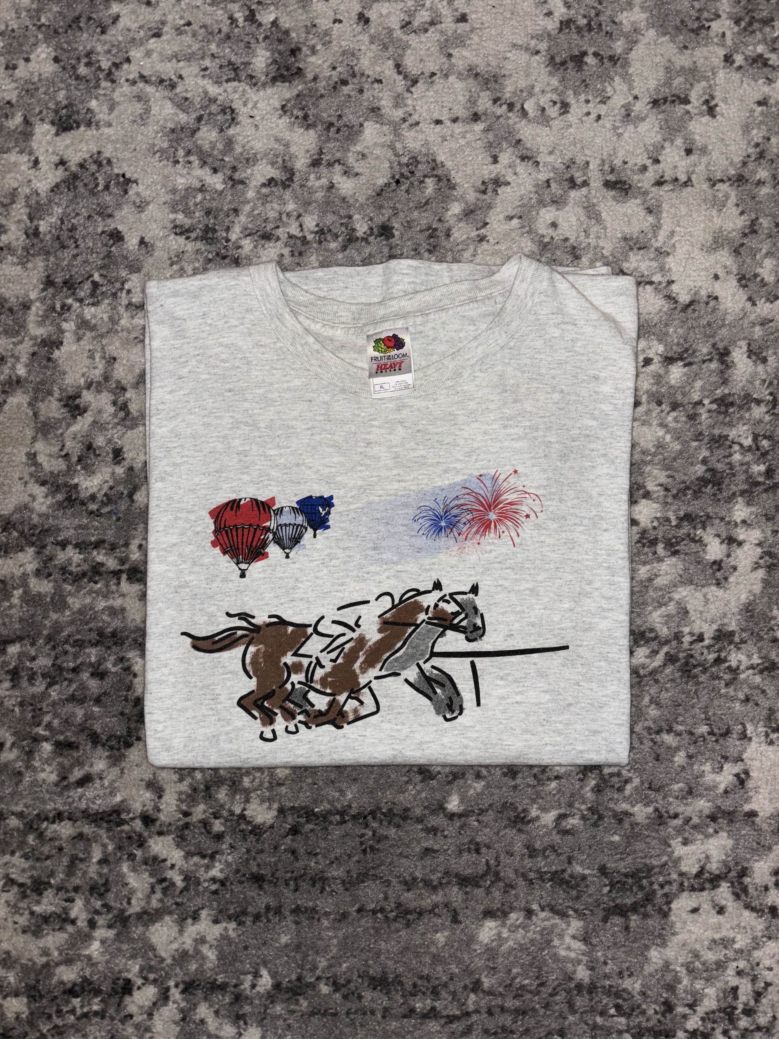 Vintage 2000s Minamilist Horse Racing Graphic Shirt Size US XL / EU 56 / 4 - 1 Thumbnail