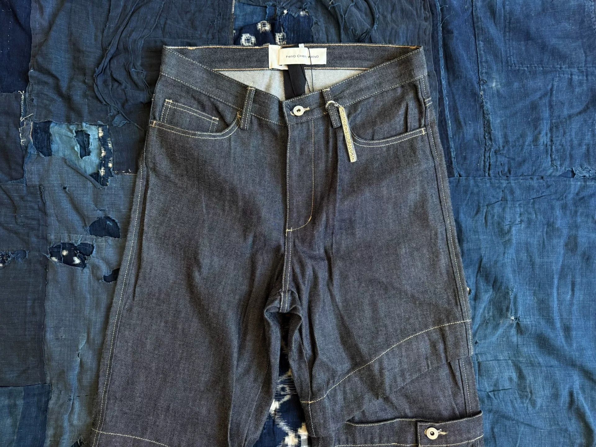 Feng Chen Wang Feng Chen Wang Patchwork Jeans FF12TRO503 Size US 26 / EU 42 - 3 Thumbnail