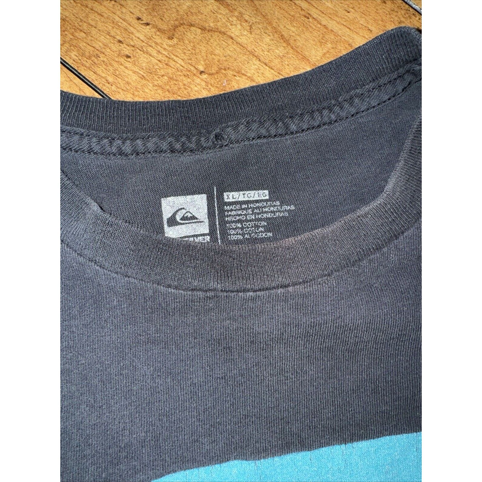 Designer × Quiksilver × Vintage Quicksilver T-Shirt Black XL 22x27 Distressed Y2K Surf Size US XL / EU 56 / 4 - 5 Thumbnail