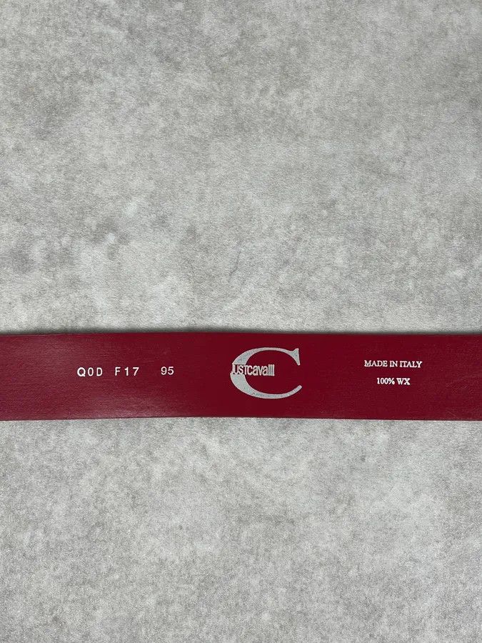 Just Cavalli 2000s Cavalli Red Suede Leather Premium Belt Size ONE SIZE - 7 Thumbnail