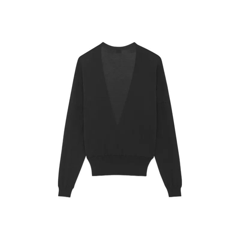 Saint Laurent Paris o1bcso1str0924 Cashmere Sweater in Black Size US L / EU 52-54 / 3 - 2 Thumbnail