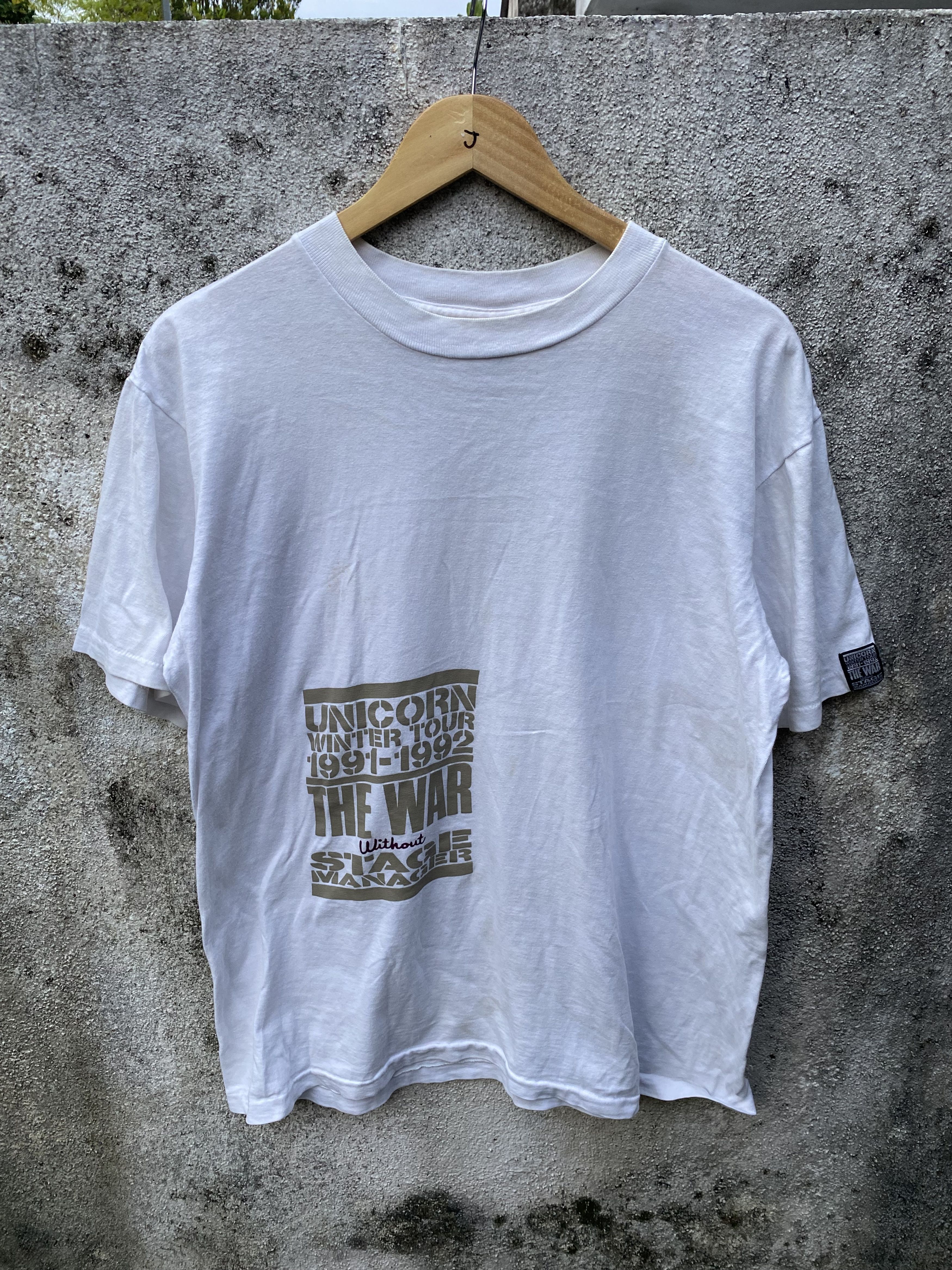 Band Tees × Vintage Vintage 1991 UNICORN Winter Tour The War W/O Stage Manager Size US XL / EU 56 / 4 - 1 Thumbnail